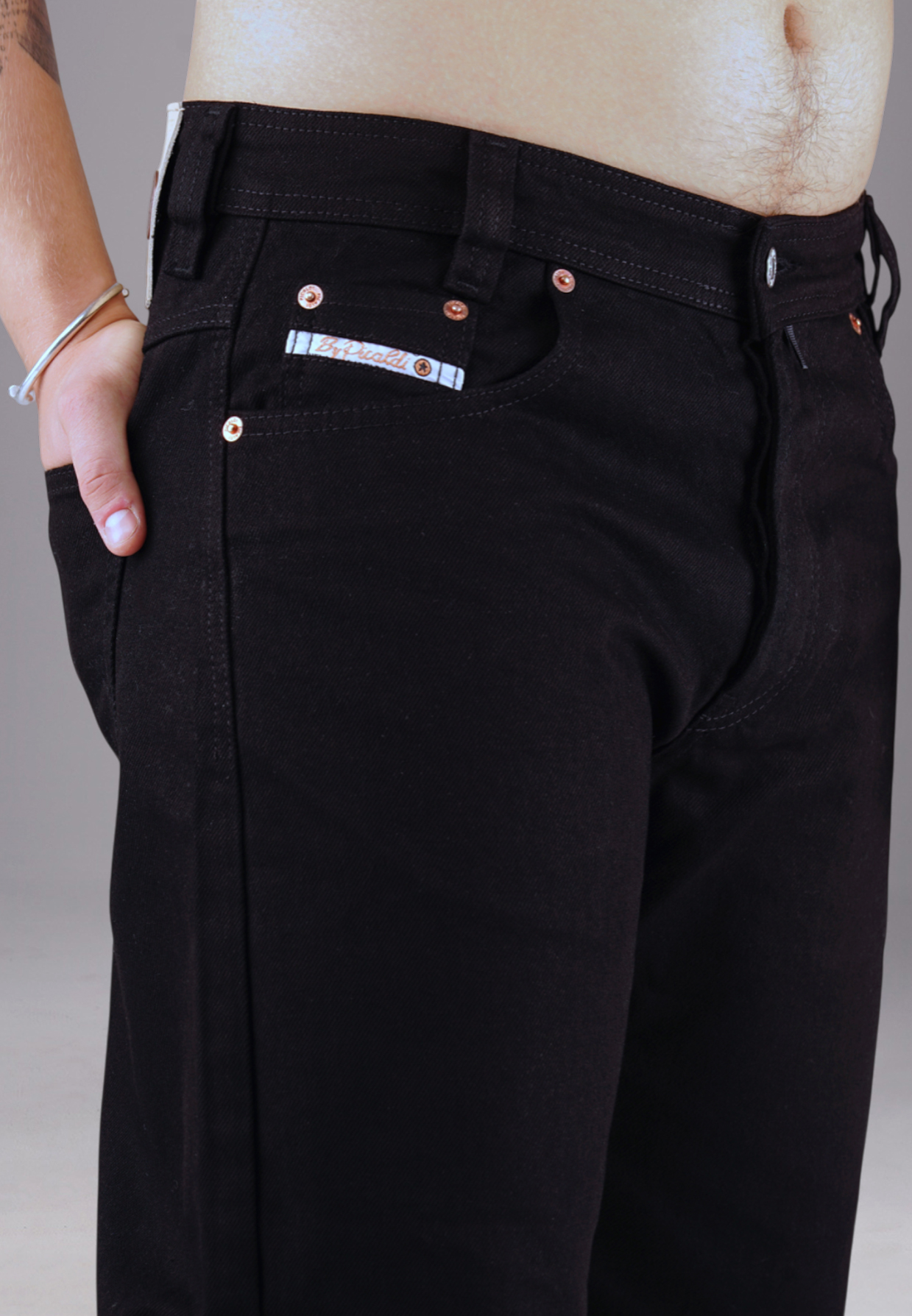 Picaldi Zicco 474 Black Herrenjeans - Baggy Fit mit Straight Leg in Clean Black