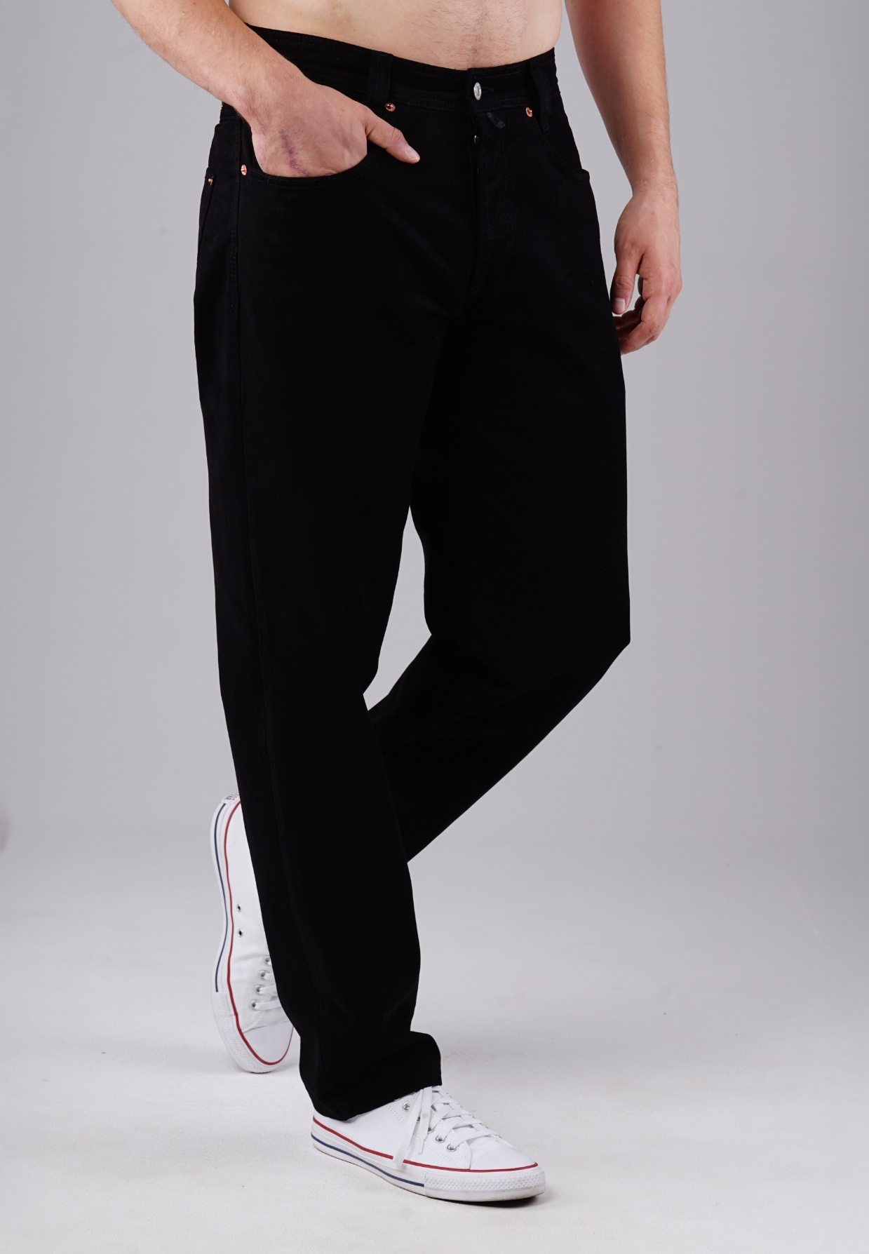 Picaldi Zicco 472 Gabardine Mount - Relaxed Karottenschnitt in Clean Black W42-L32