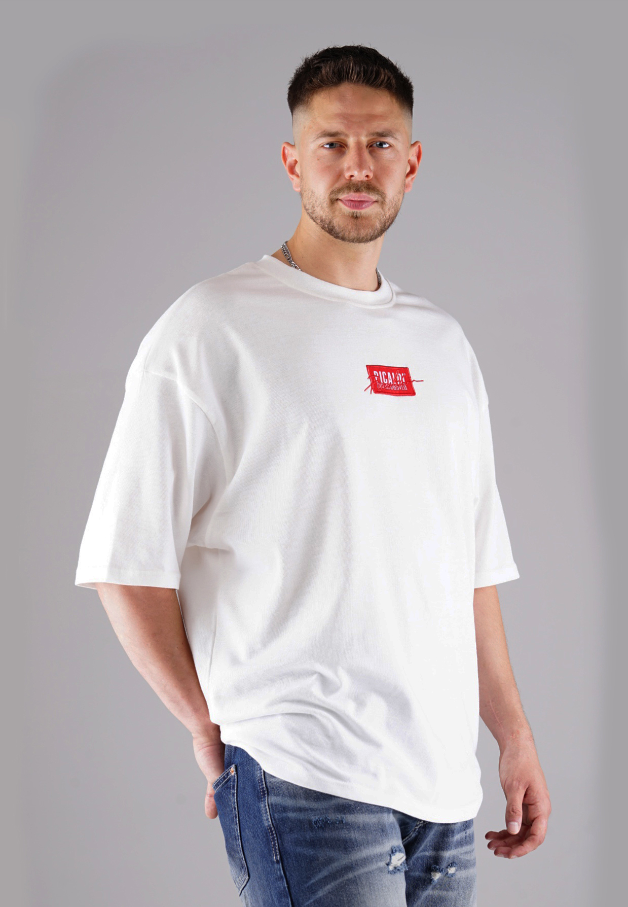 Picaldi Herren T-Shirt Oversize Emphasize off white XXL