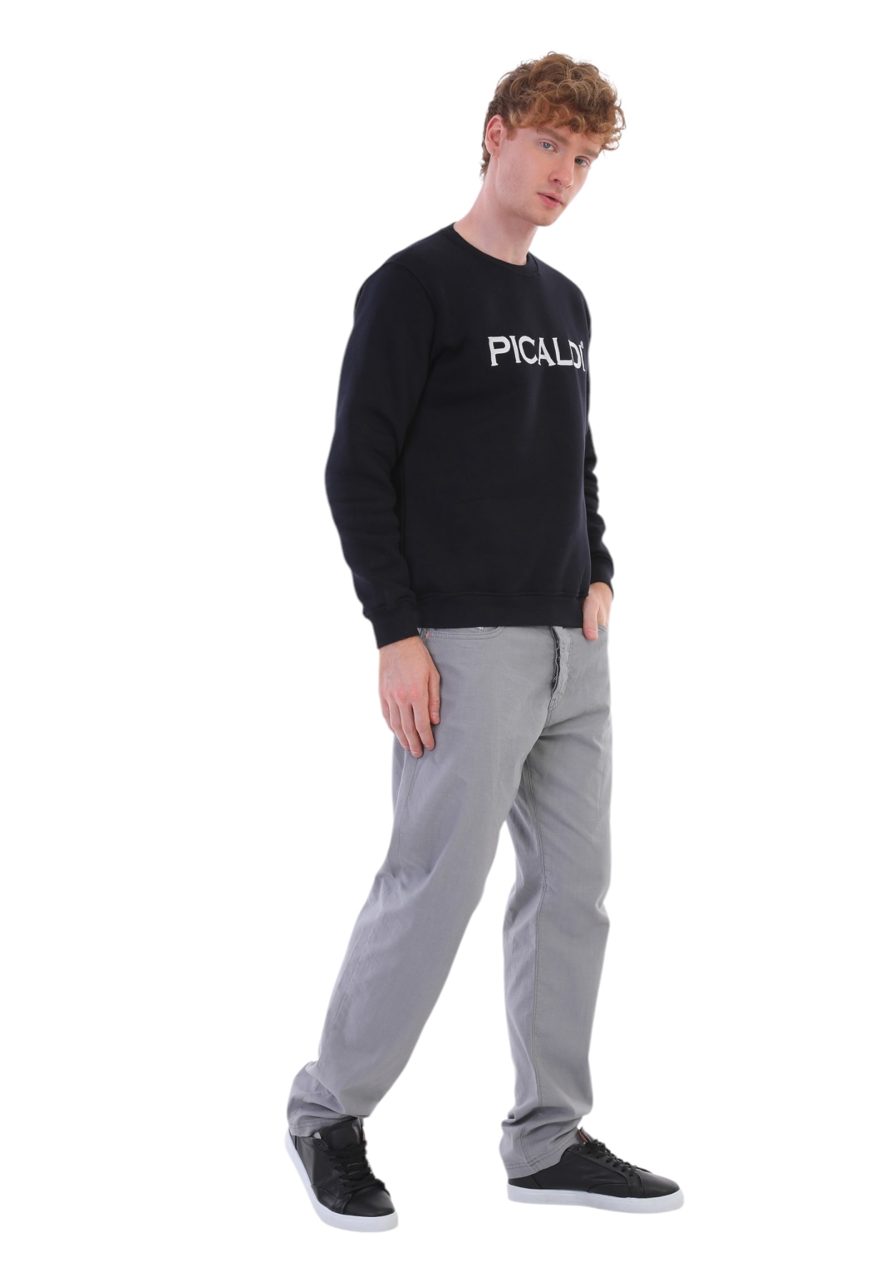 Picaldi Herren Sweatshirt Charlie Black XXL