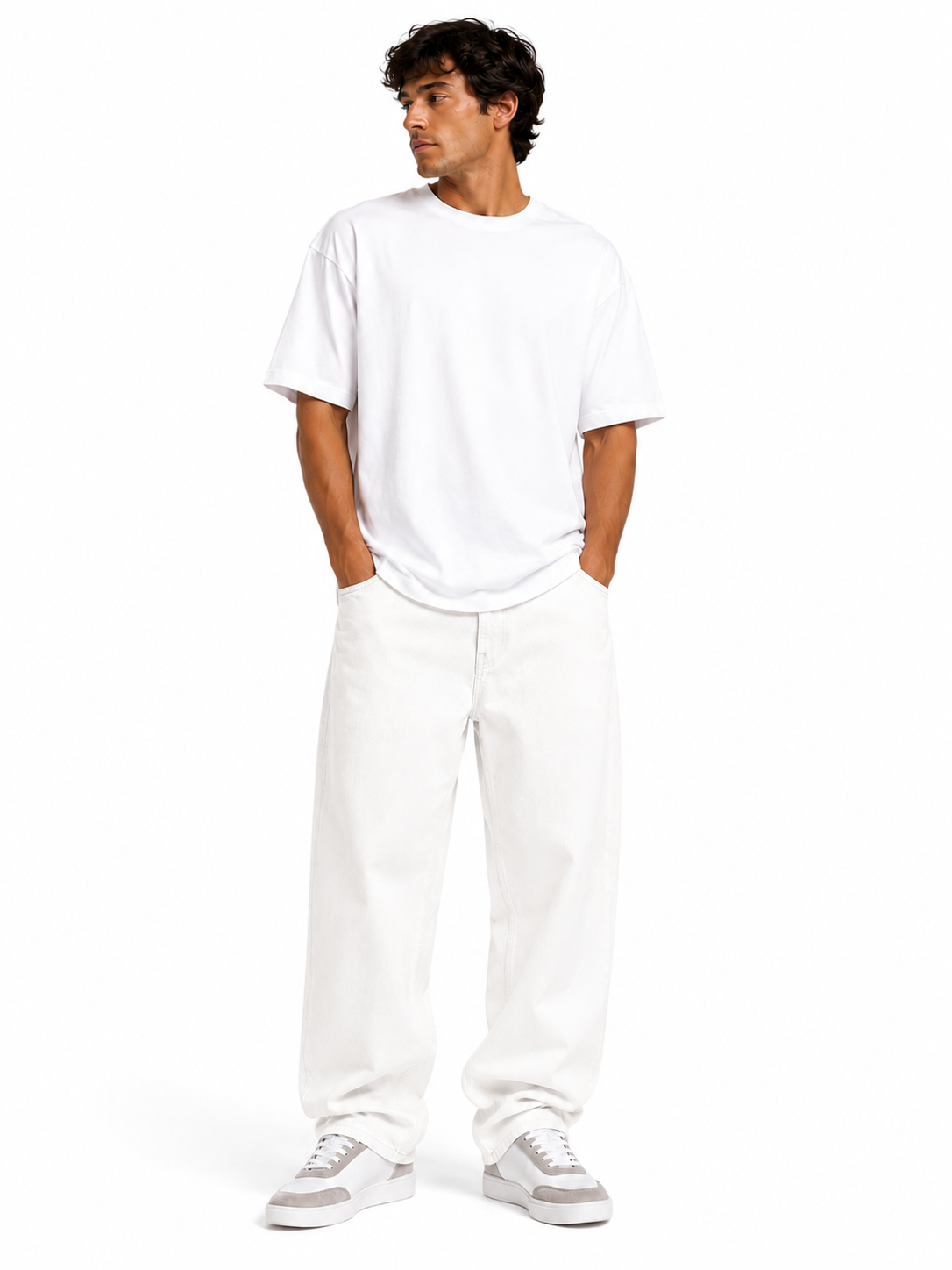 Picaldi Zicco 472 Gabardine White - Relaxed Karottenschnitt in Pure White