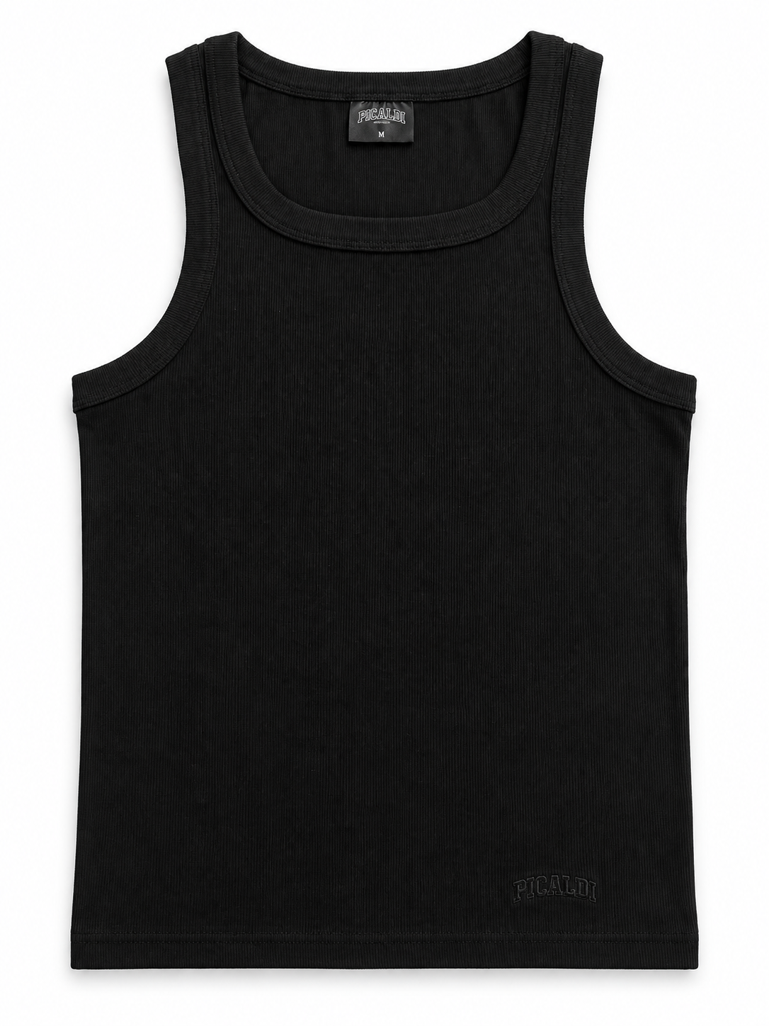 Picaldi Herren Ribbed Tank Top Basic Black XXL