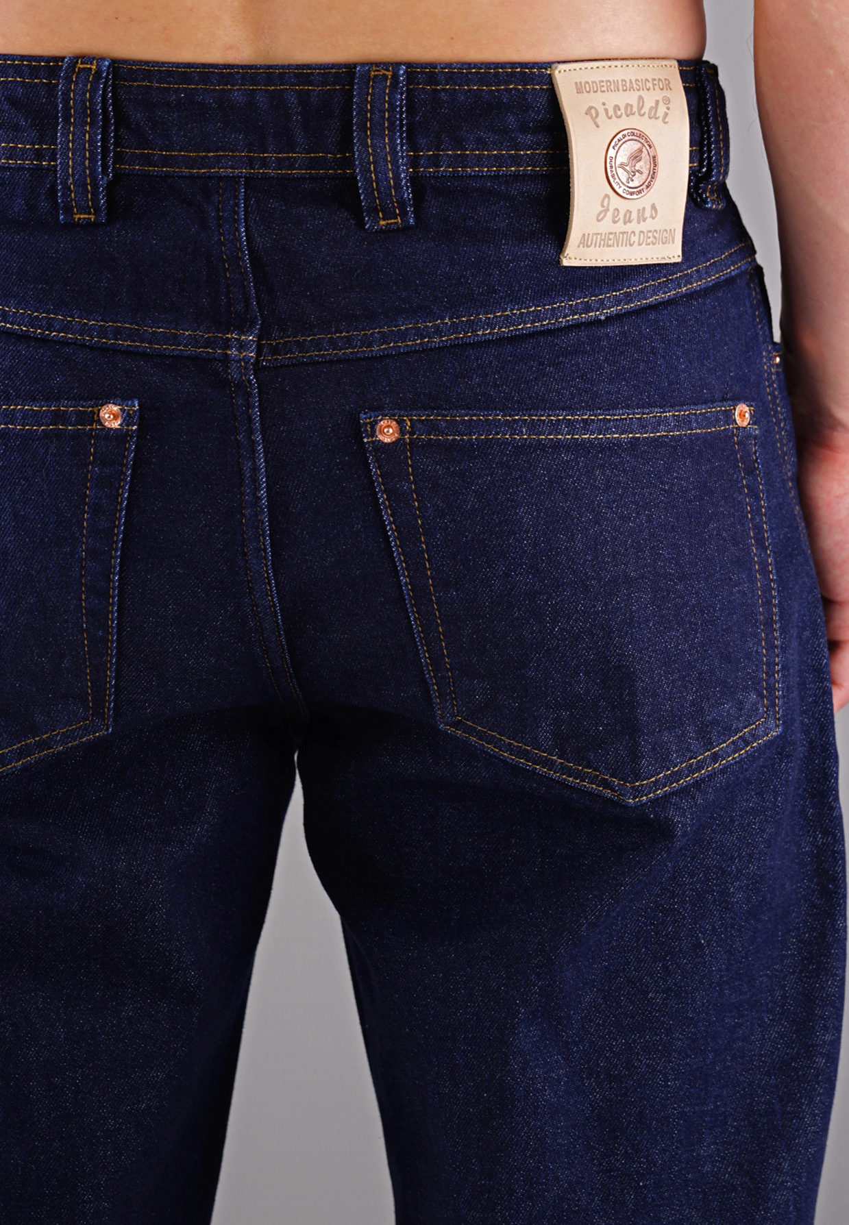 Picaldi Zicco 472 Ares Dark Blue Herrenjeans - Stretch-Karottenschnitt in Midnight Blue