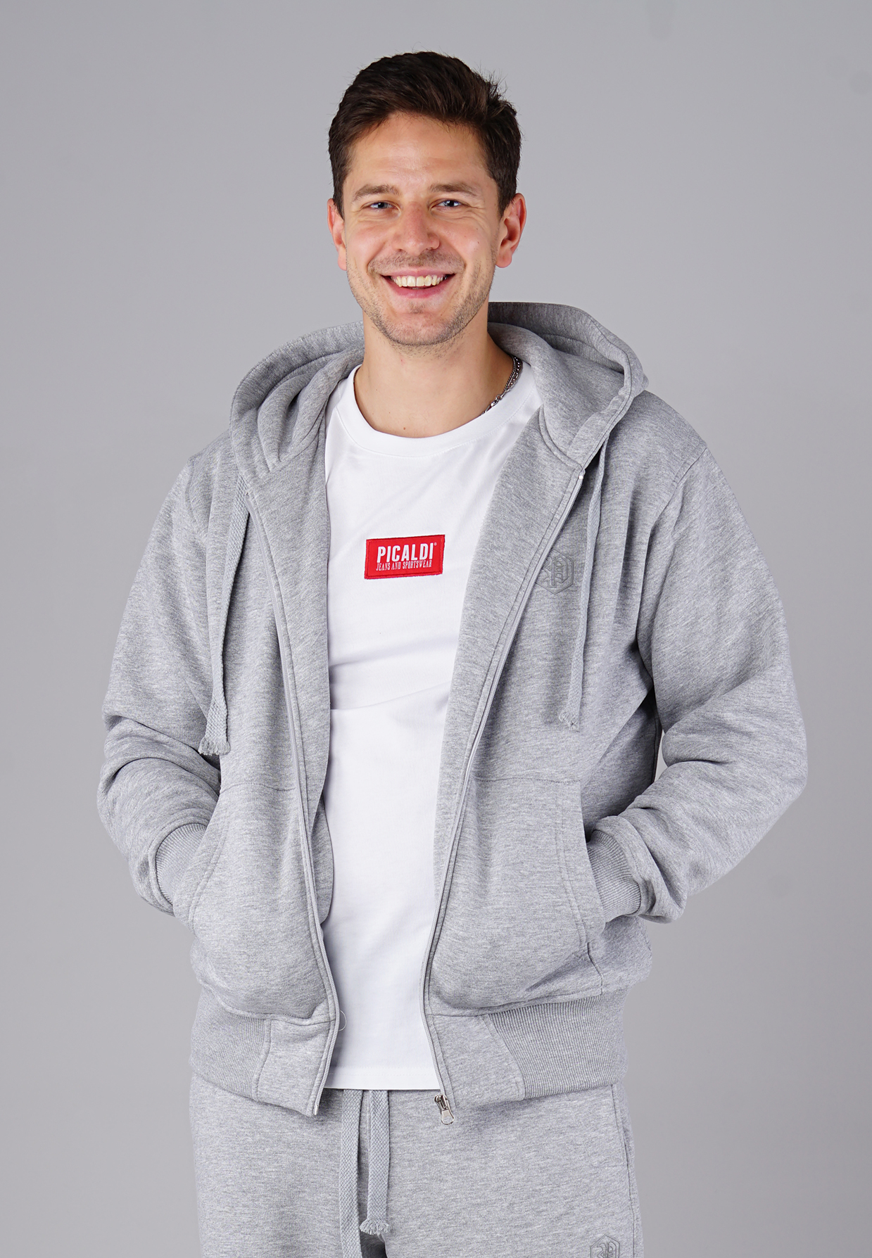 Picaldi Herren Zip Hoodie Hustle Grey XXL