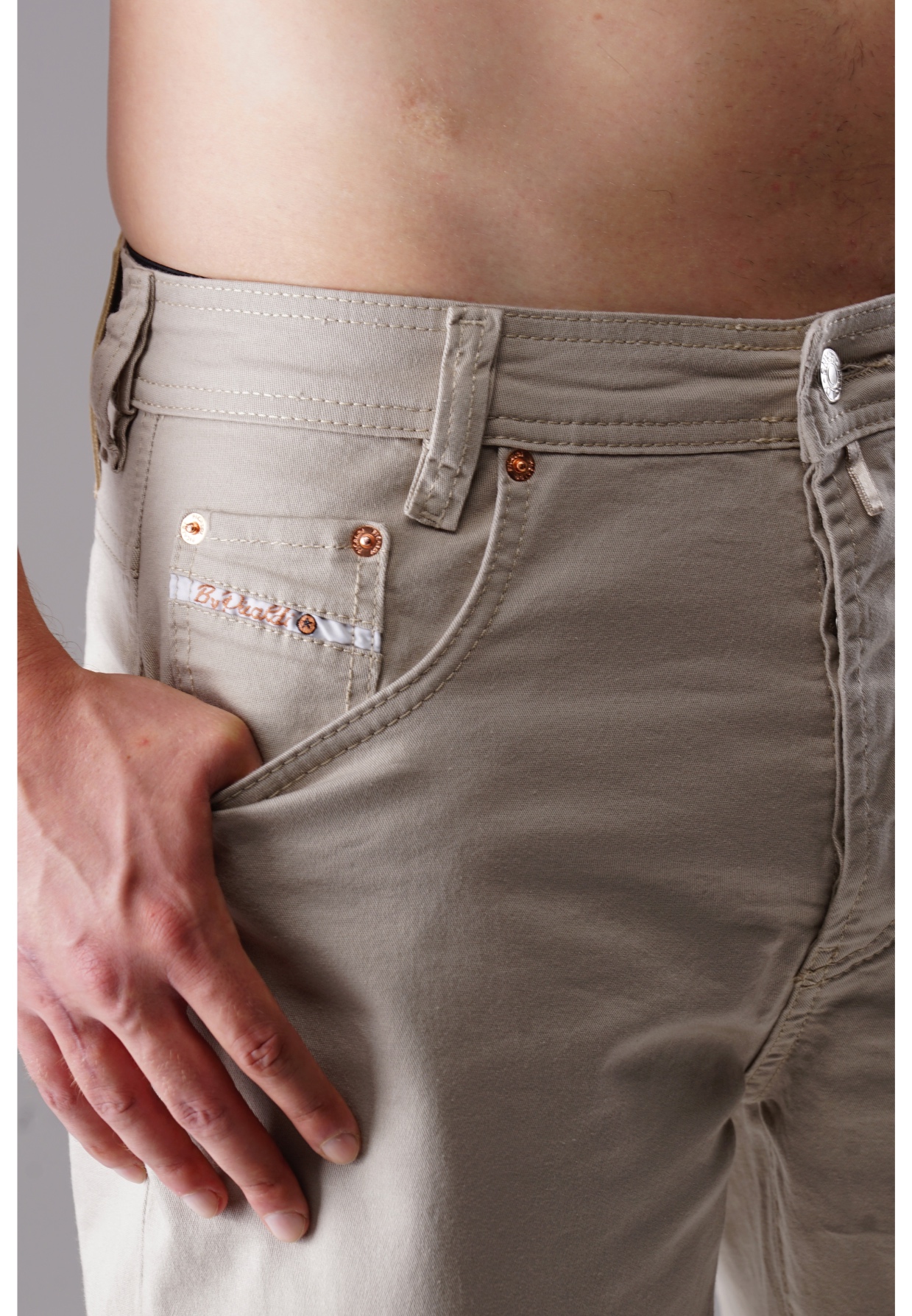 Picaldi Zicco  472 Glow Ecru Herren Hose – Relaxed Carrot Fit in Beige W40-L32