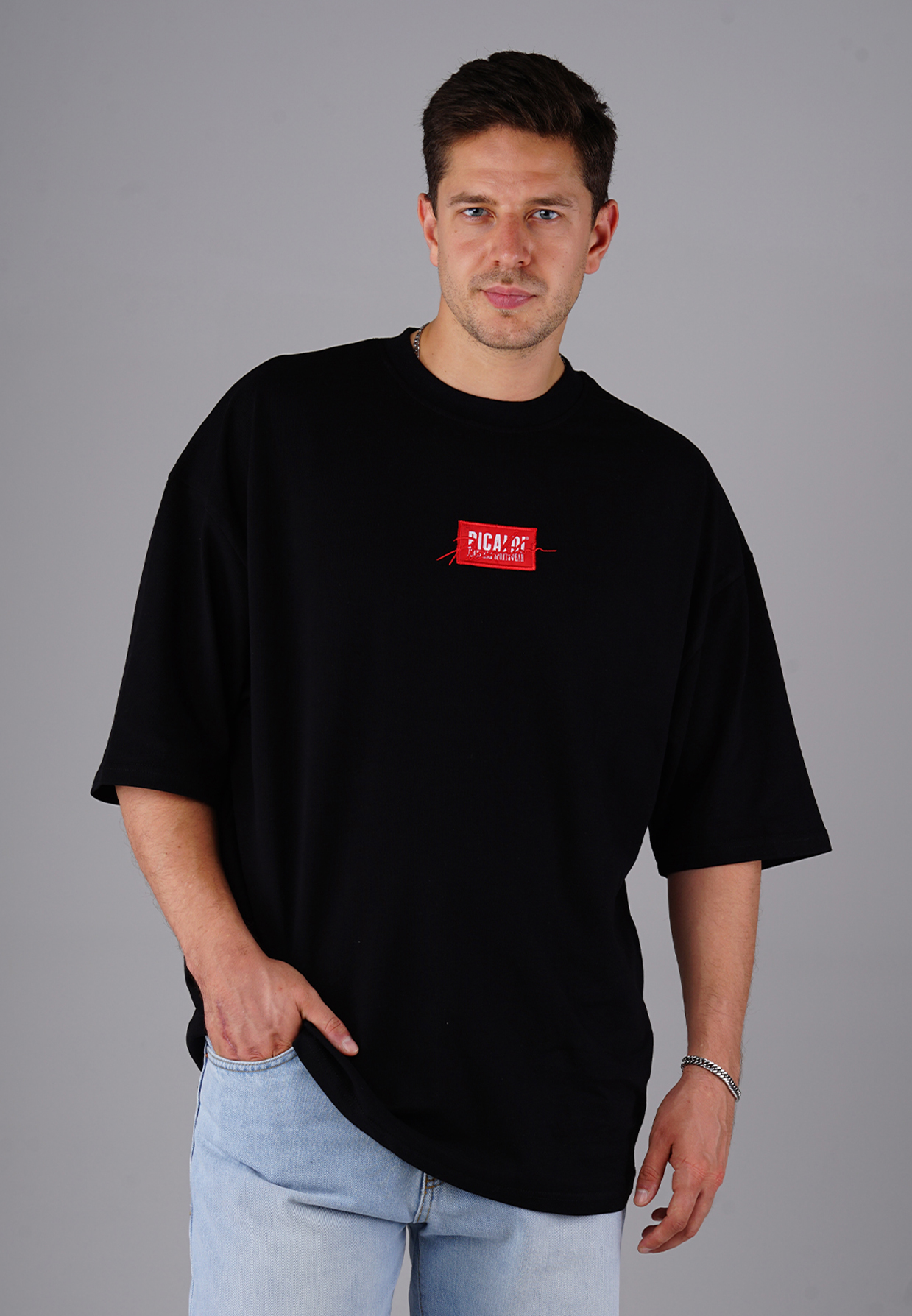 Picaldi Herren T-Shirt Oversize Emphasize black