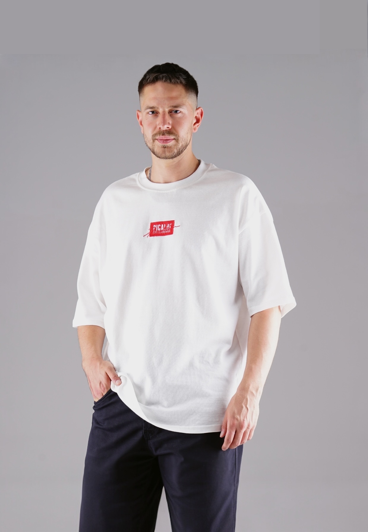 Picaldi Herren T-Shirt Oversize Emphasize off white XXL