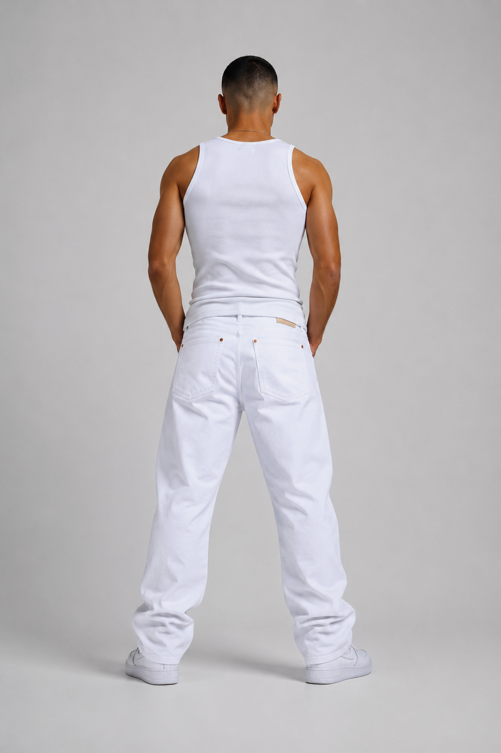 Picaldi Zicco 472 Gabardine White - Relaxed Karottenschnitt in Pure White