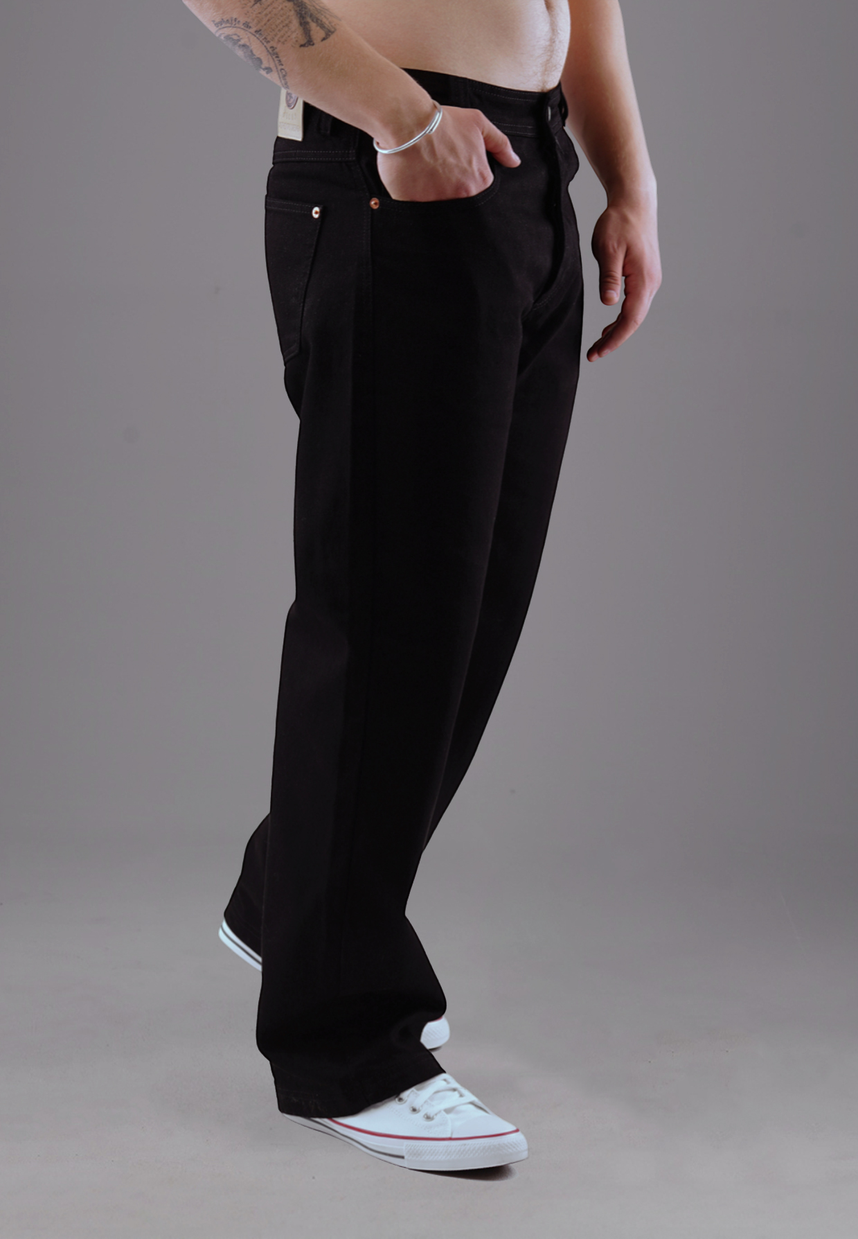 Picaldi Zicco 474 Black Herrenjeans - Baggy Fit mit Straight Leg in Clean Black W40-L34