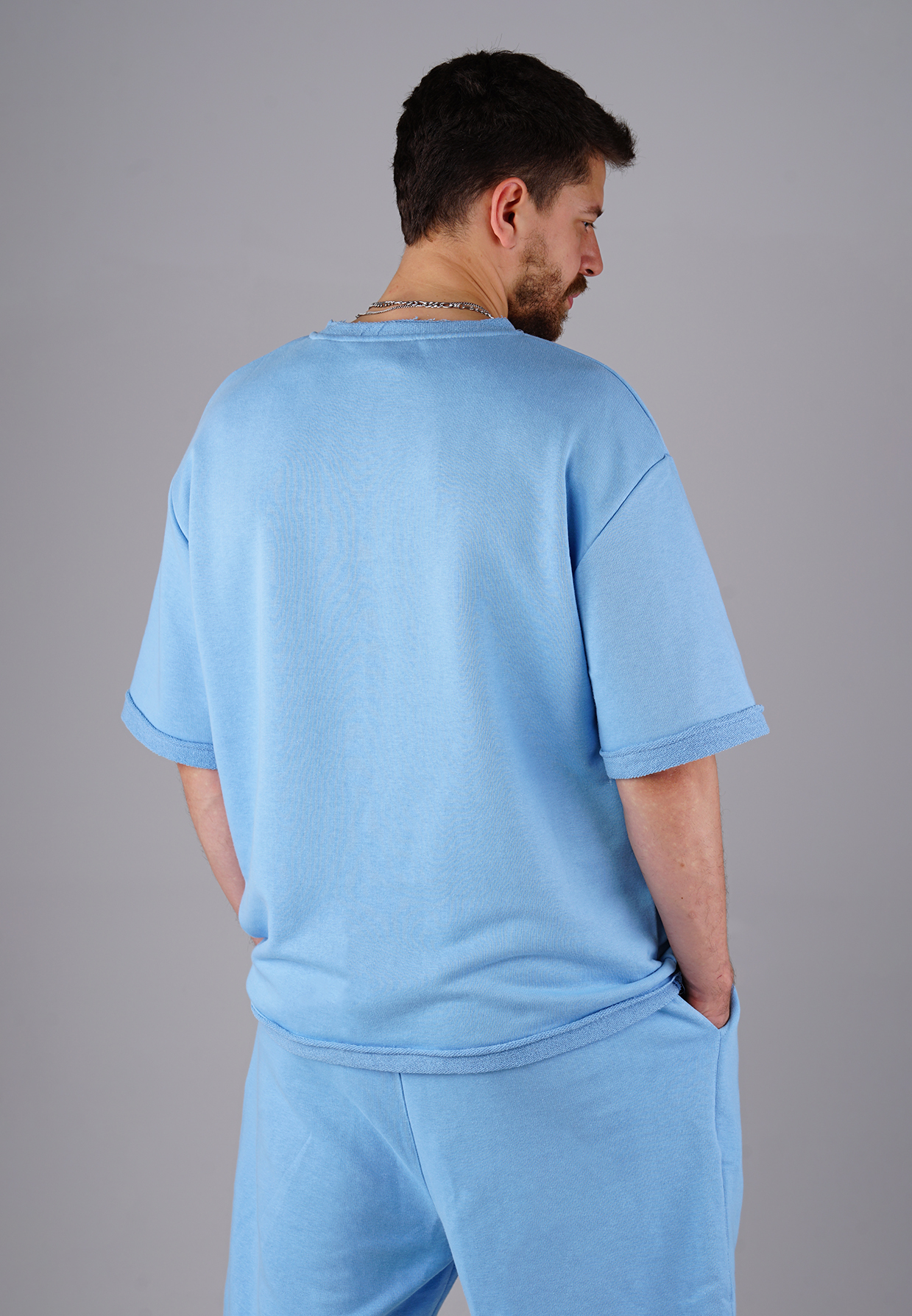 Picaldi DCA Eagle Herren T-Shirt - Oversized in Sky Blue XXL
