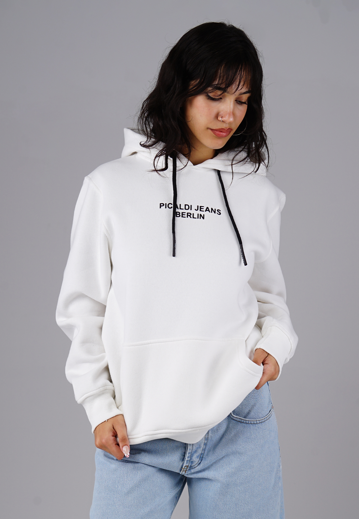 Picaldi Damen Kapuzenpullover Berlin Ecru XXL