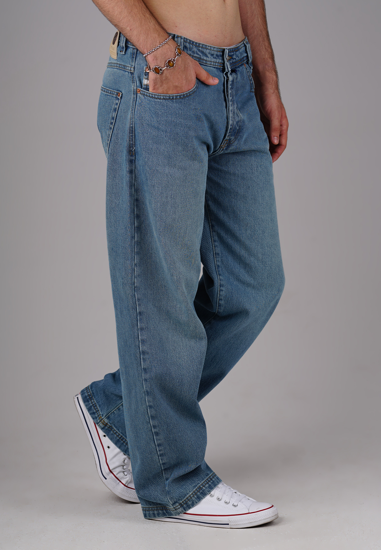 Picaldi Zicco 474 Enemy Herrenjeans - Baggy Fit mit Straight Leg in Washed Greyblue W27-L30