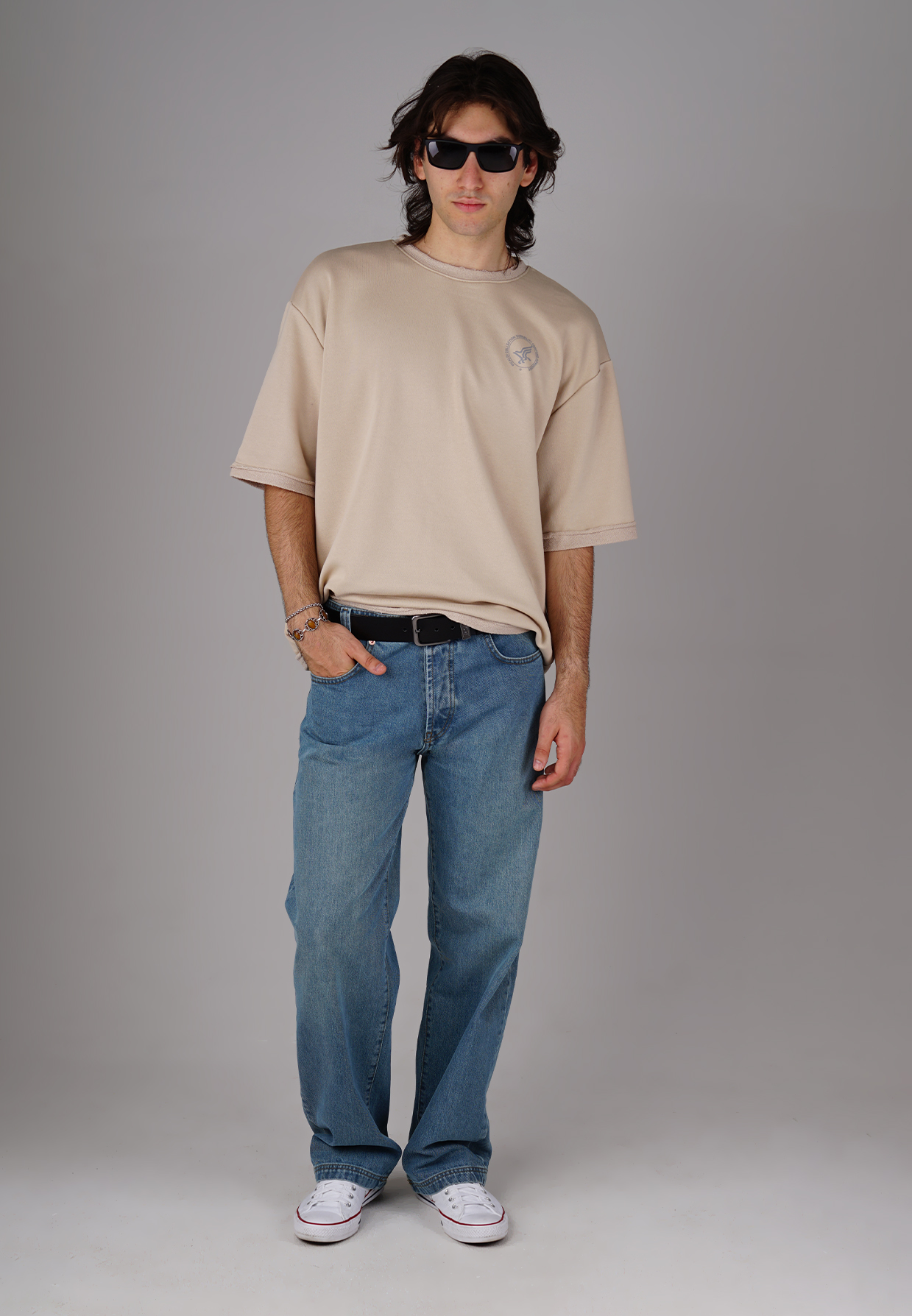 Picaldi Zicco 474 Enemy Herrenjeans - Baggy Fit mit Straight Leg in Washed Greyblue W27-L30