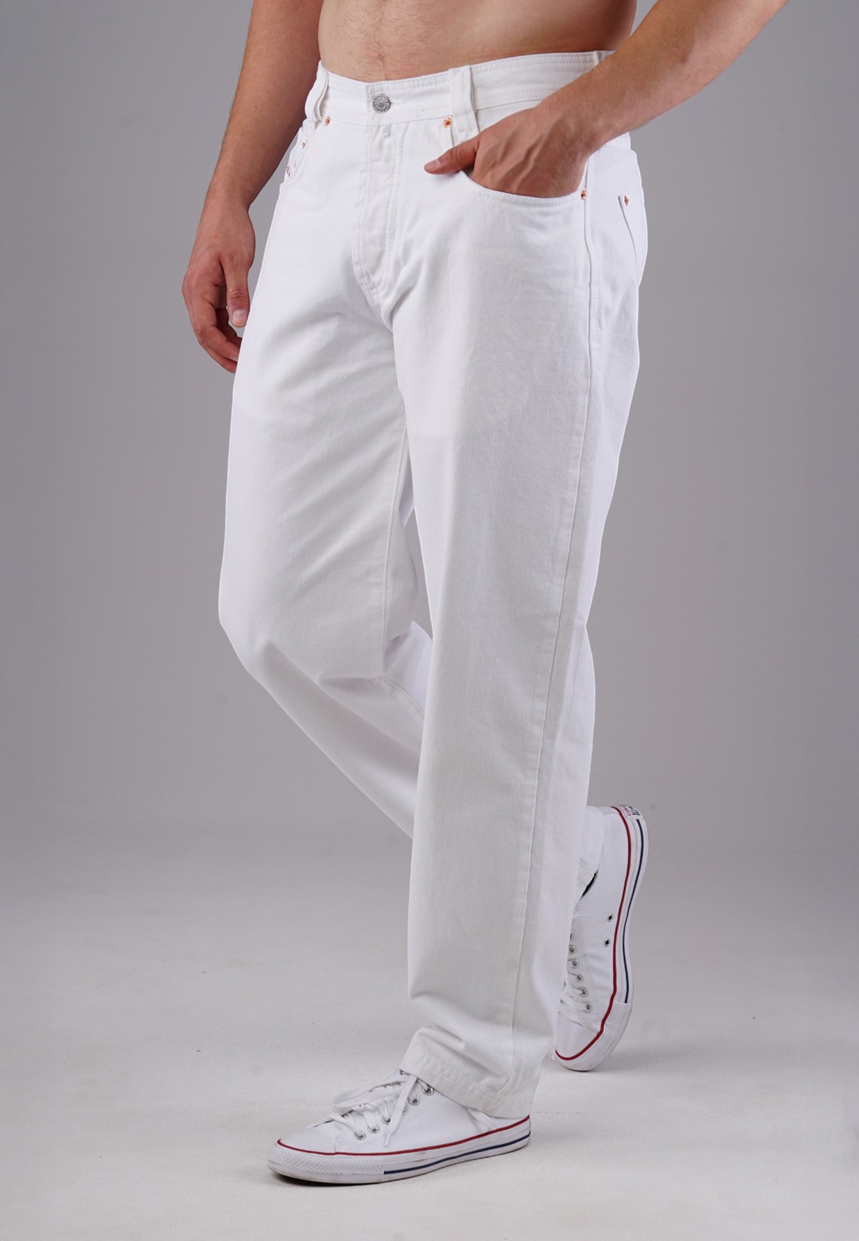 Picaldi Zicco 472 Gabardine Mount - Relaxed Karottenschnitt in Bone White W42-L32