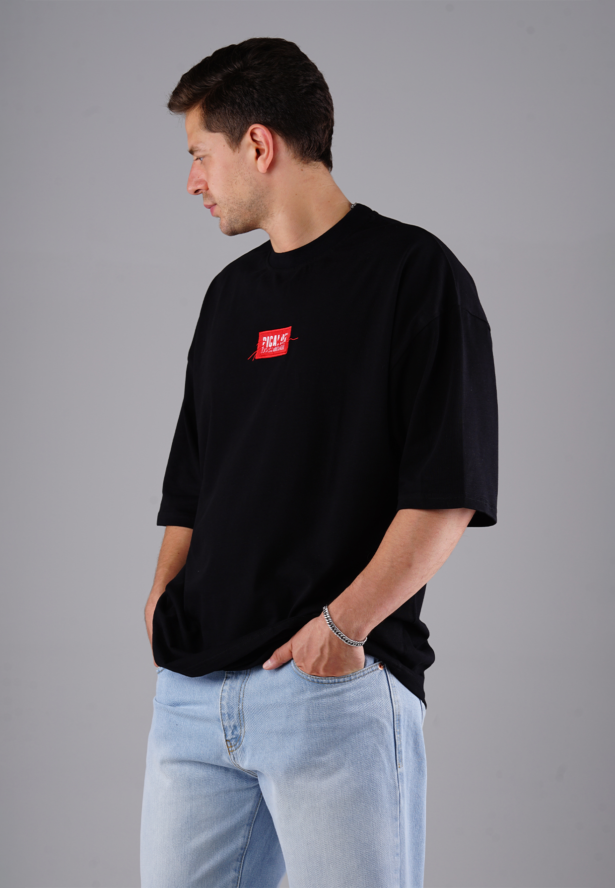 Picaldi Herren T-Shirt Oversize Emphasize black XXL