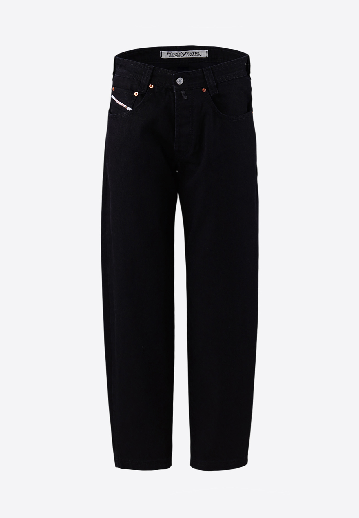 Picaldi Zicco 472 Black Herrenjeans – Relaxed-Karottenschnitt in Raw Black Picaldi Zicco 472 Black Herrenjeans – Relaxed-Karottenschnitt in Raw Black W46-L32