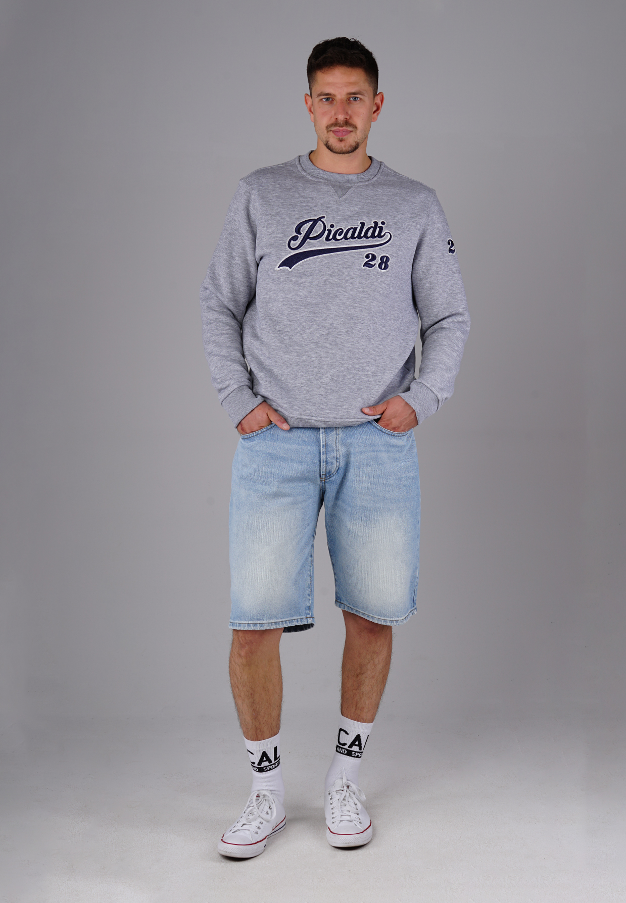 Picaldi Herren Sweatshirt Classical Grey XXL