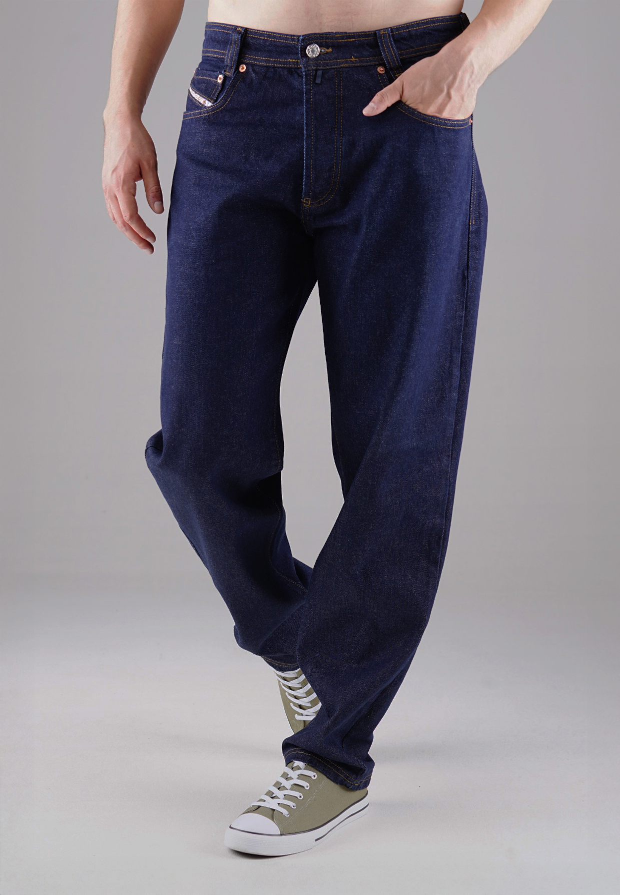 Picaldi Zicco 472 Ares Dark Blue Herrenjeans - Stretch-Karottenschnitt in Midnight Blue