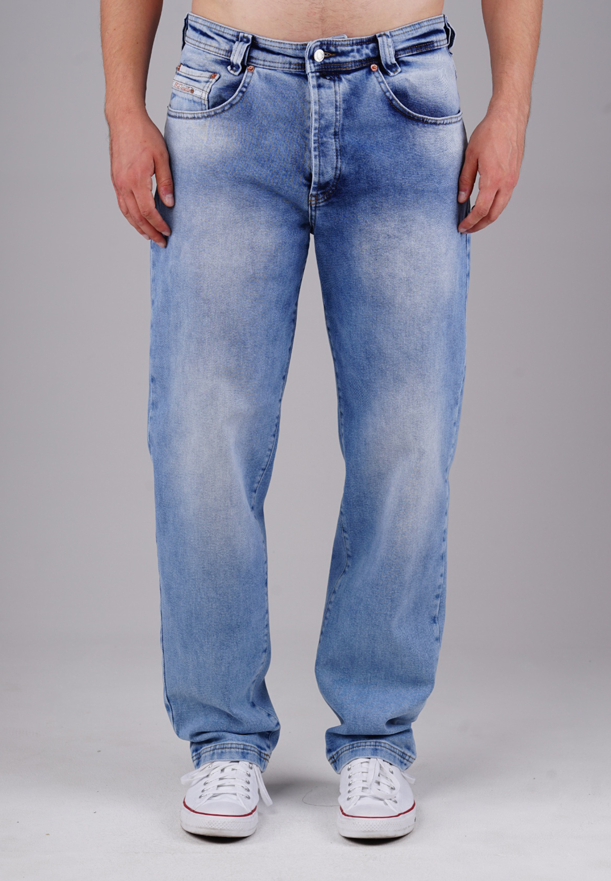 Picaldi Zicco 472 Del Rio Herrenjeans – Stretch-Karottenschnitt in Cadet Grey Blue W42-L32