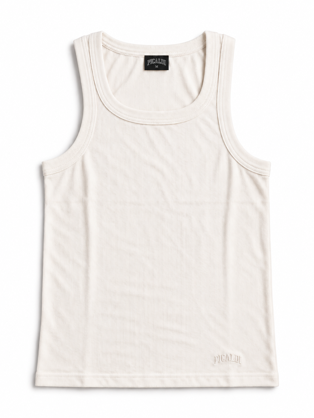 Picaldi Herren Tank Top Ribbed Basic Beige XXL