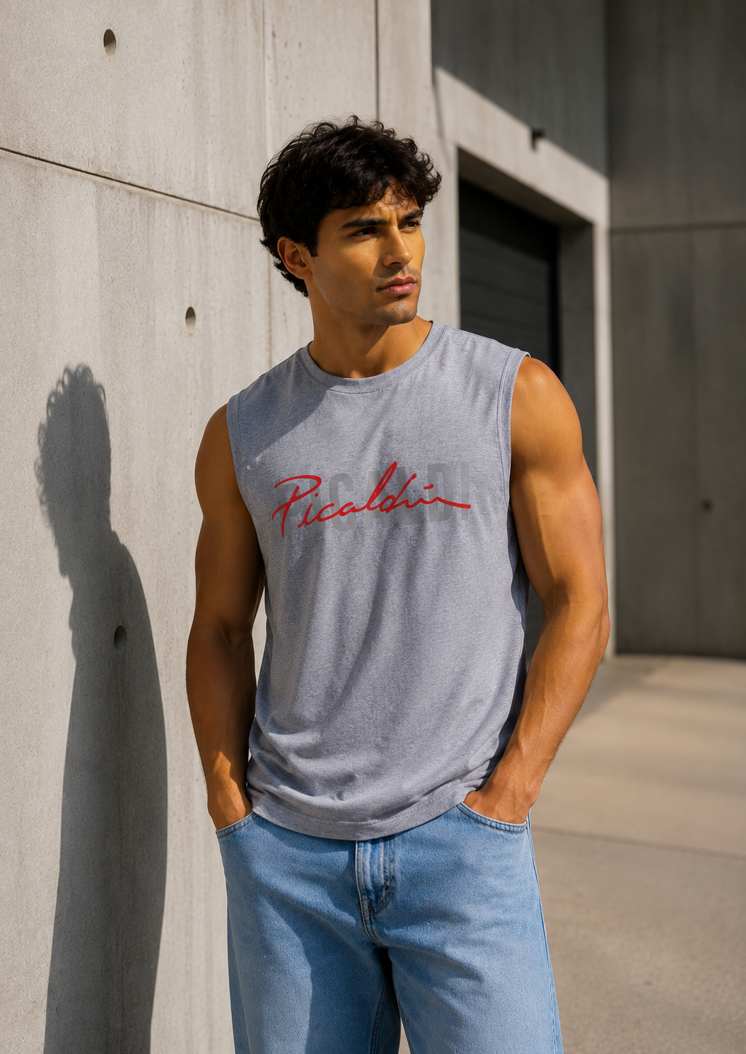 Picaldi Herren Tank Top Collection Grey Marl
