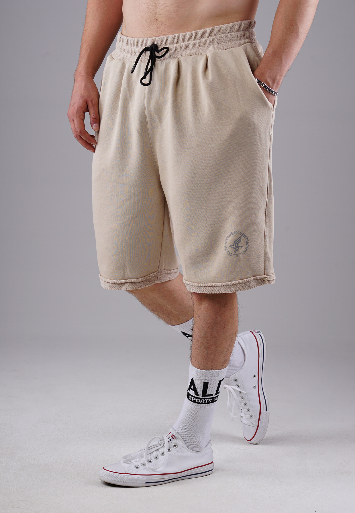 Picaldi DCA Eagle Herren Sweatshorts - Relaxed Fit in Ivory XXL