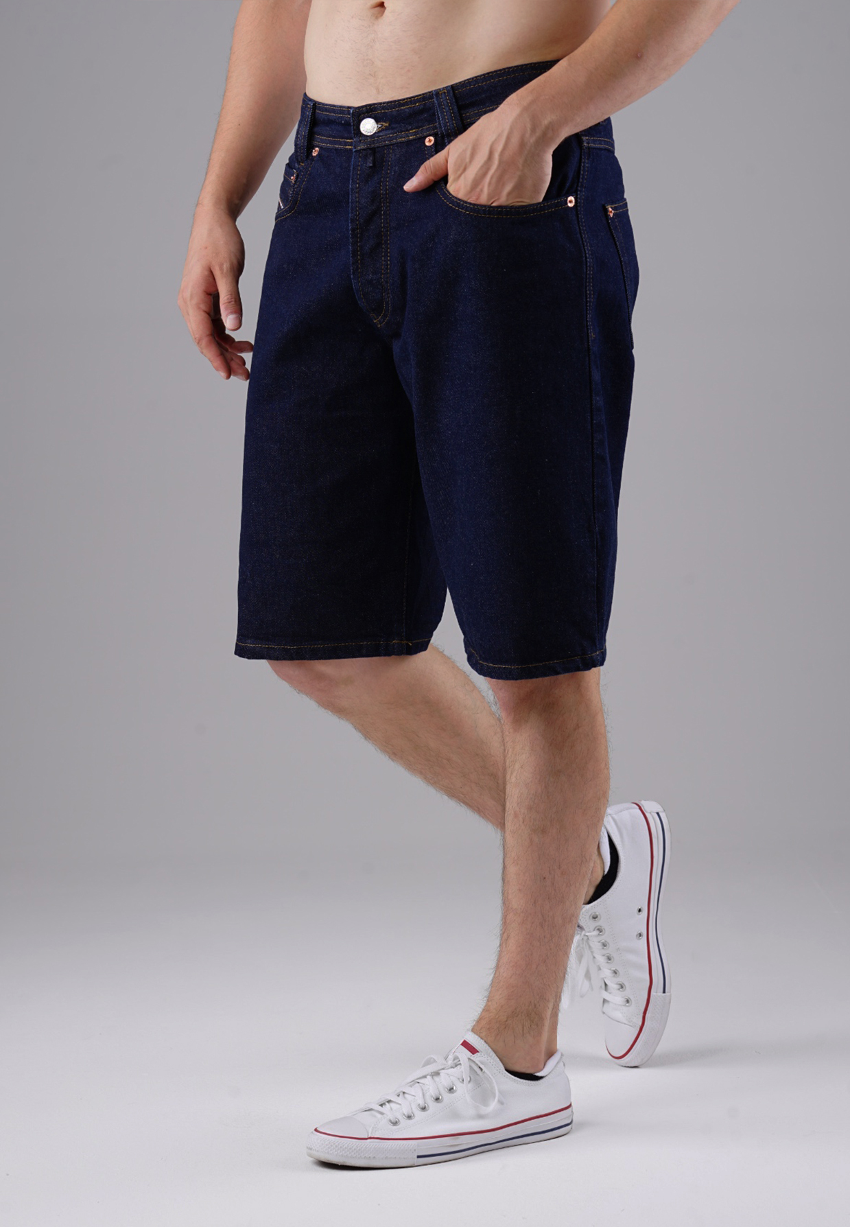 Picaldi Zicco 471 Indigo Herren Jeansshorts - Relaxed Fit in Deep Indigo