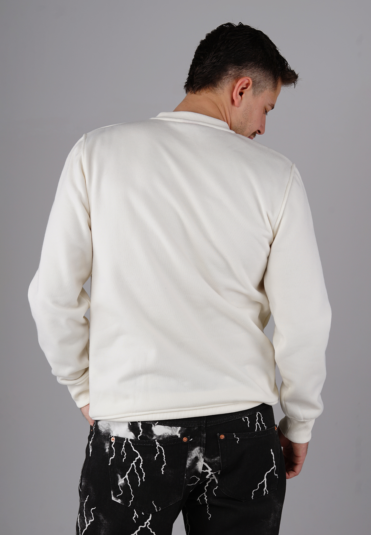 Picaldi Herren Sweatshirt Galaxy Ecru