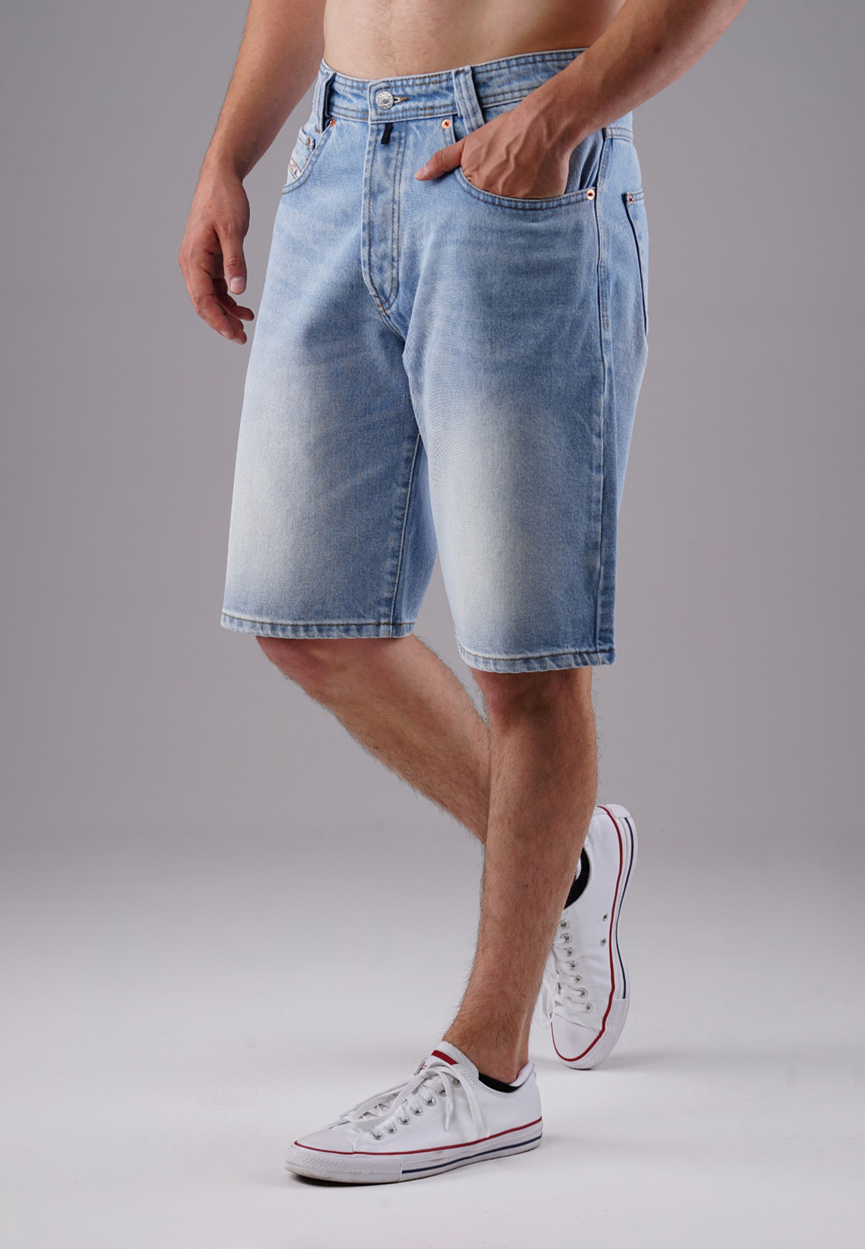 Picaldi Zicco 471 Diamond Herren Jeansshorts - Relaxed Fit in Icewashed Sky