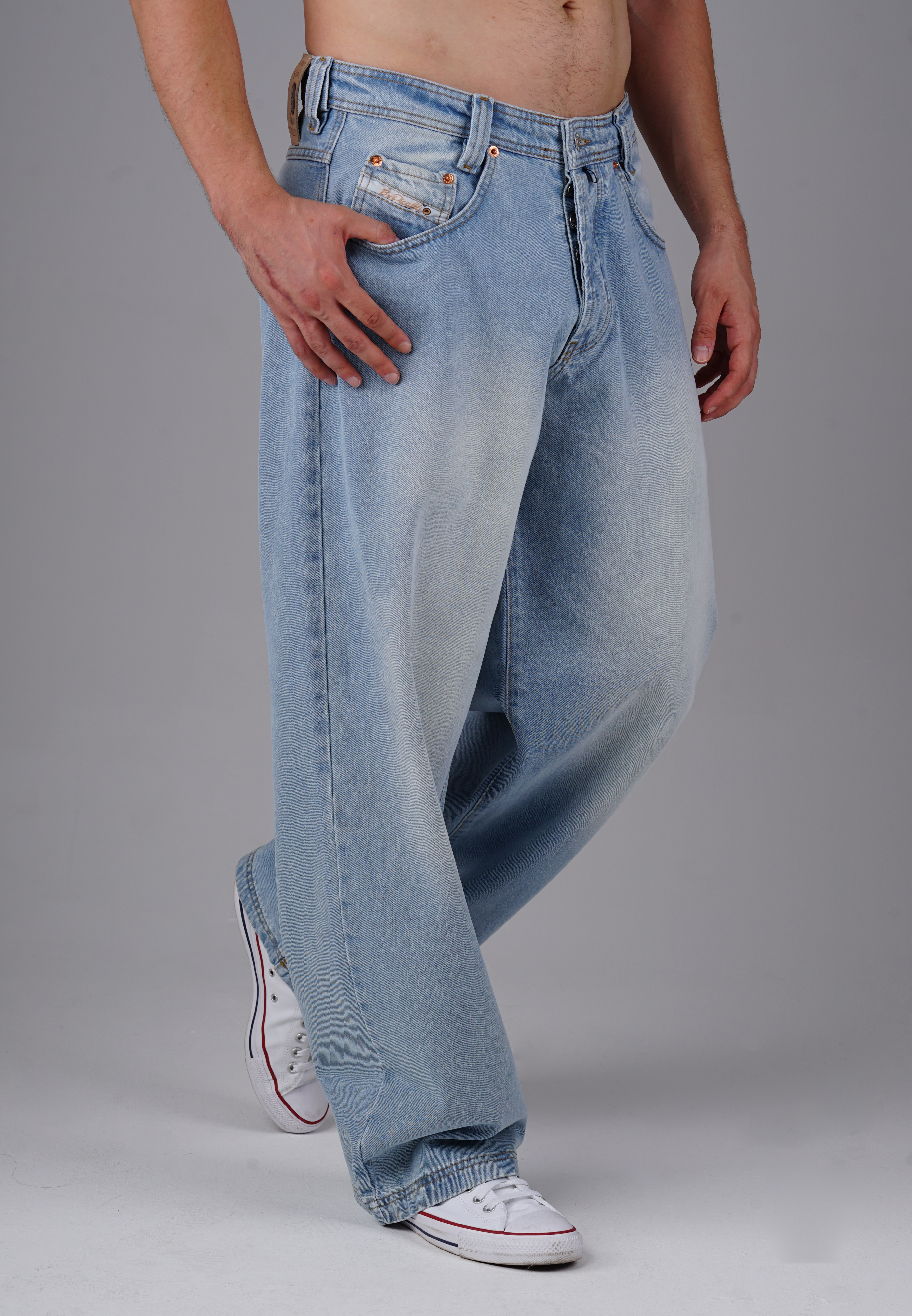 Picaldi Zicco 475 Lagoon Herrenjeans - Baggyschnitt in Used Teal