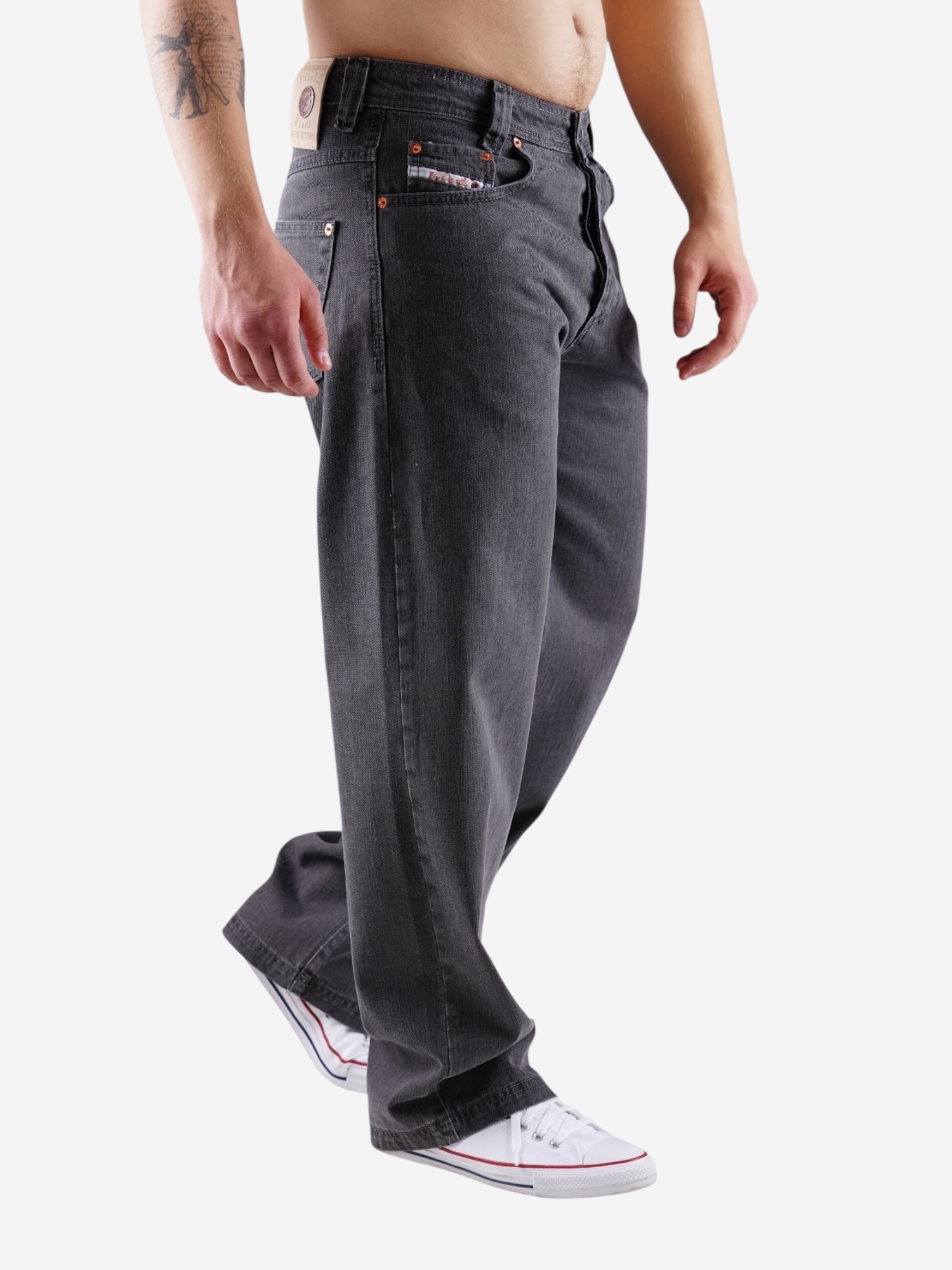 Picaldi Zicco 474 Graphit - Baggy Fit mit Straight Leg in Washed Anthracite W40-L32
