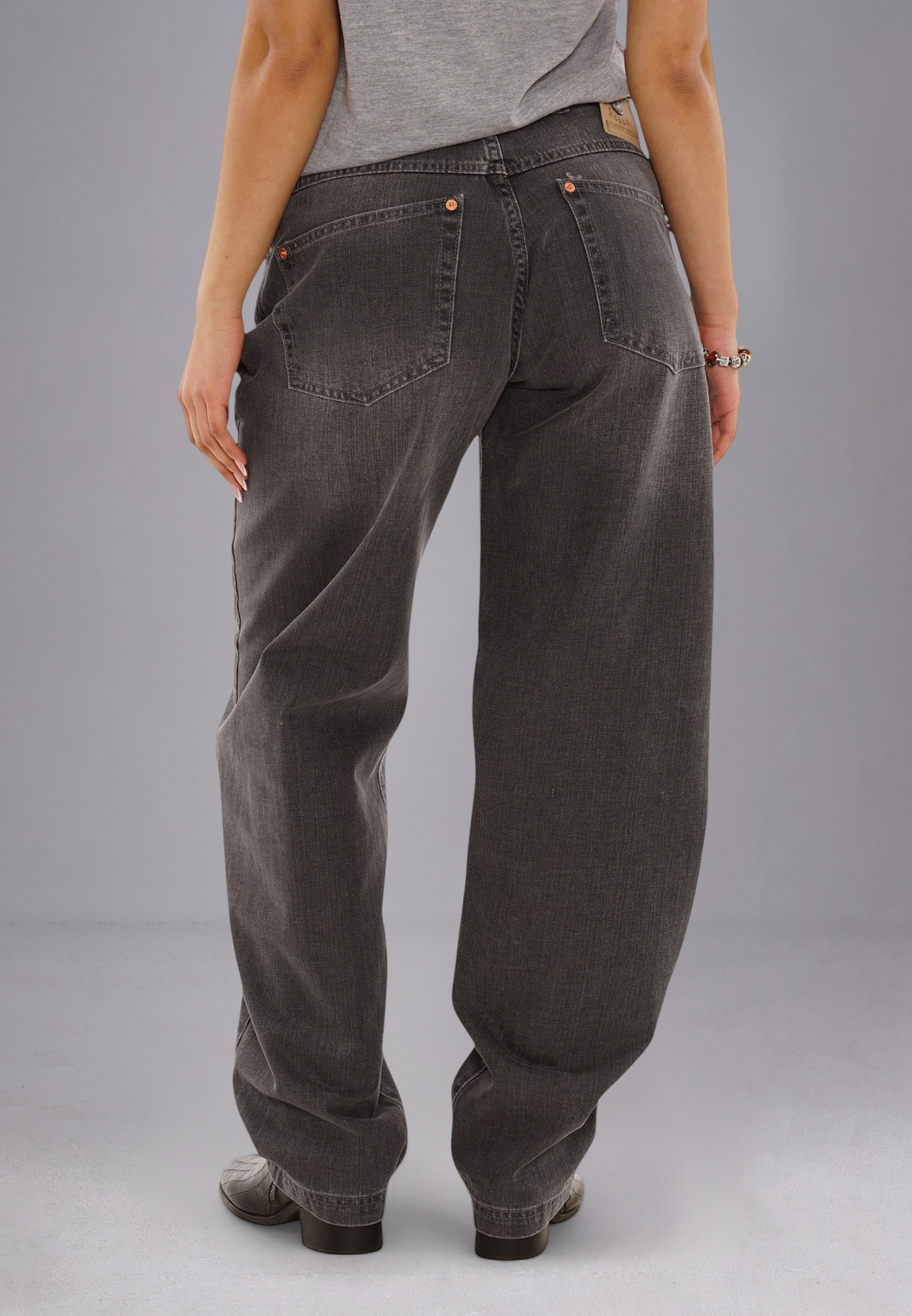 Picaldi Zicco 471 Graphit Damen Jeans – Loose Tapered Fit Washed Anthracite W28-L28