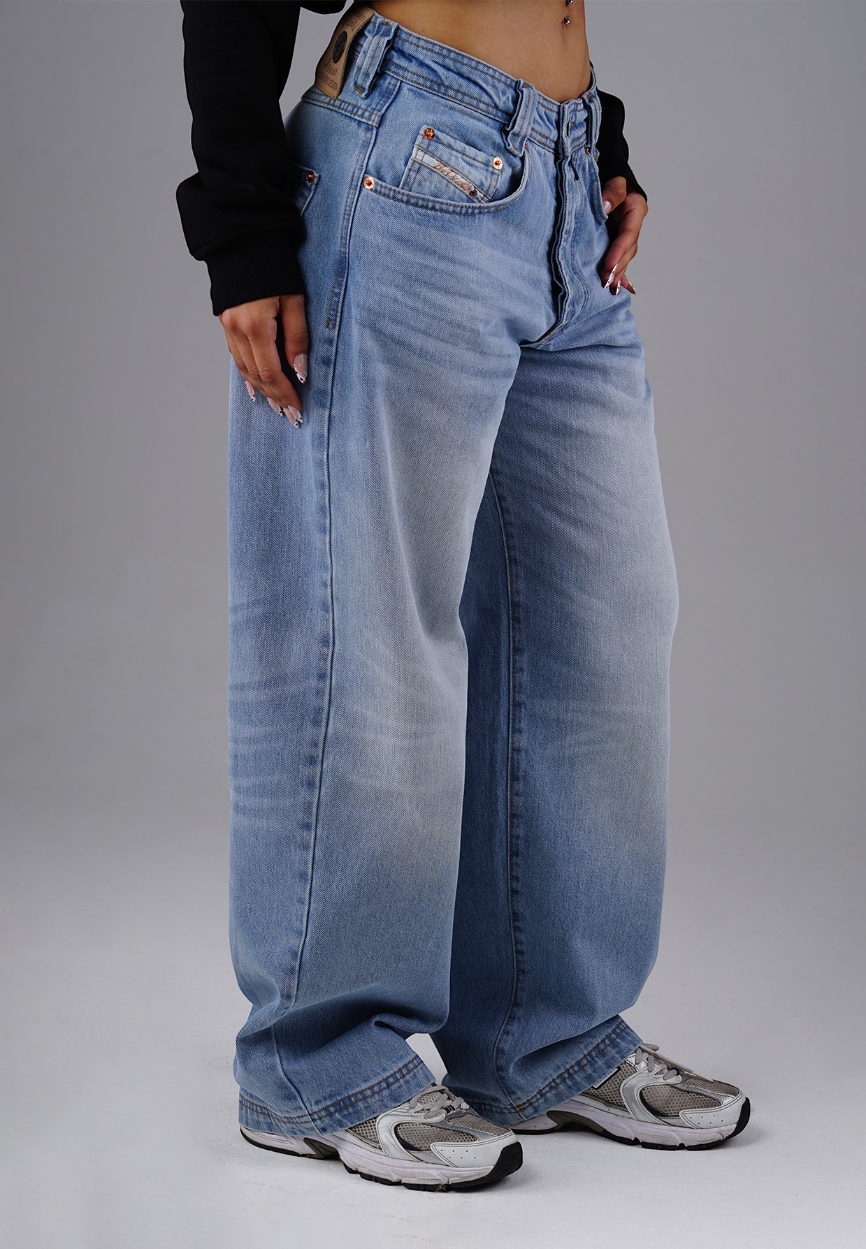 Picaldi Damen Jeans Baggy Zicco 475 Steel washed steel grey W42-L32