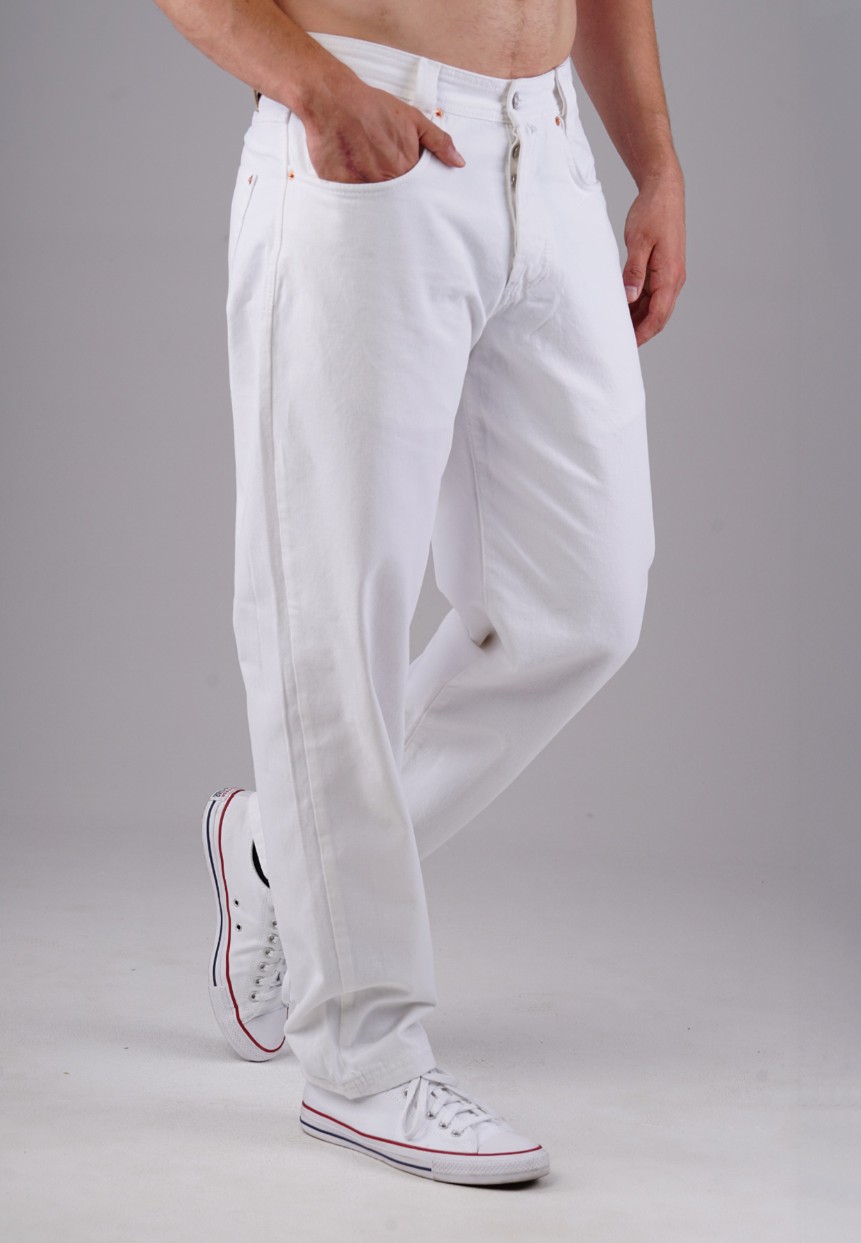 Picaldi Zicco 472 Gabardine Mount - Relaxed Karottenschnitt in Bone White W42-L32