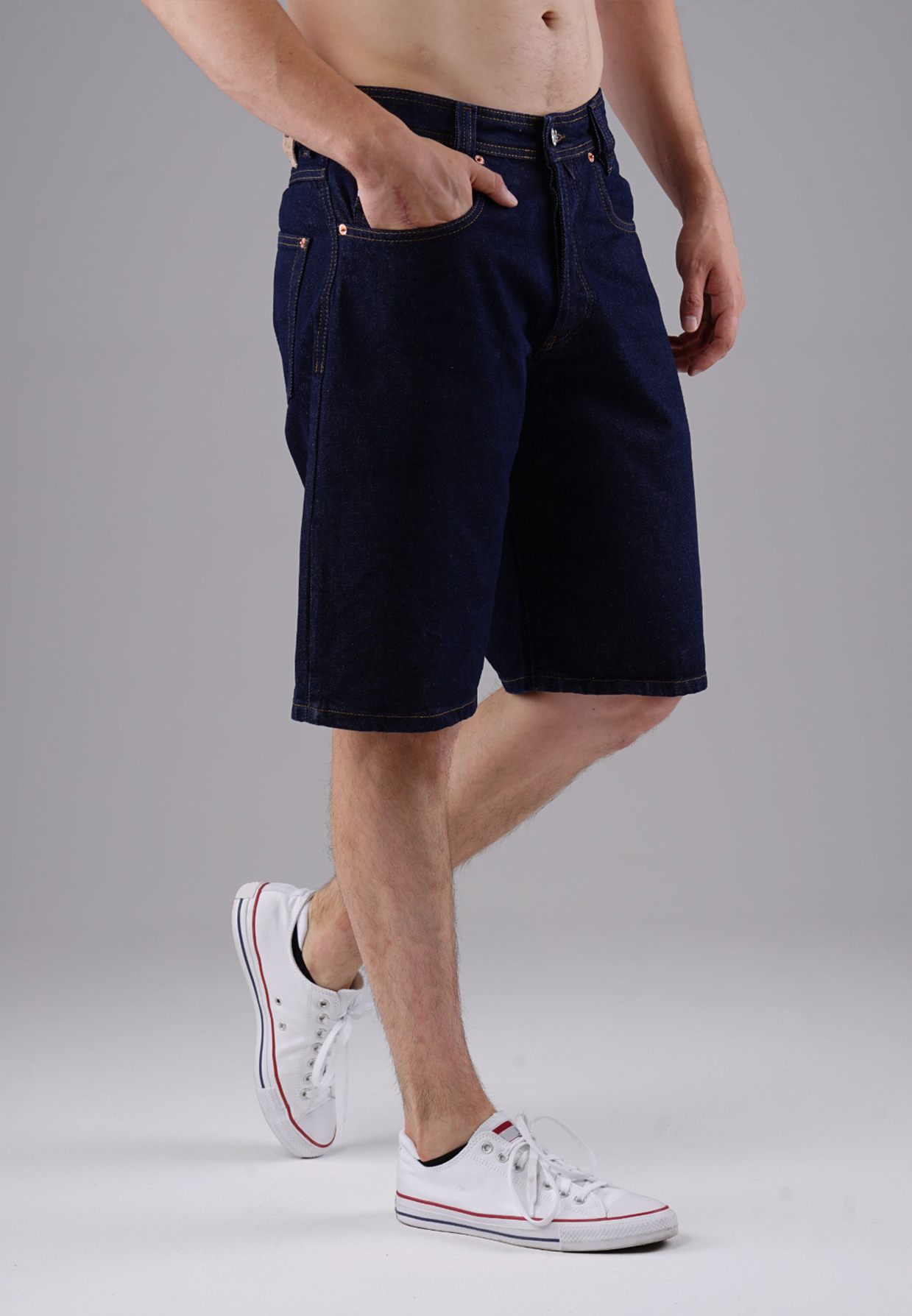 Picaldi Zicco 471 Indigo Herren Jeansshorts - Relaxed Fit in Deep Indigo
