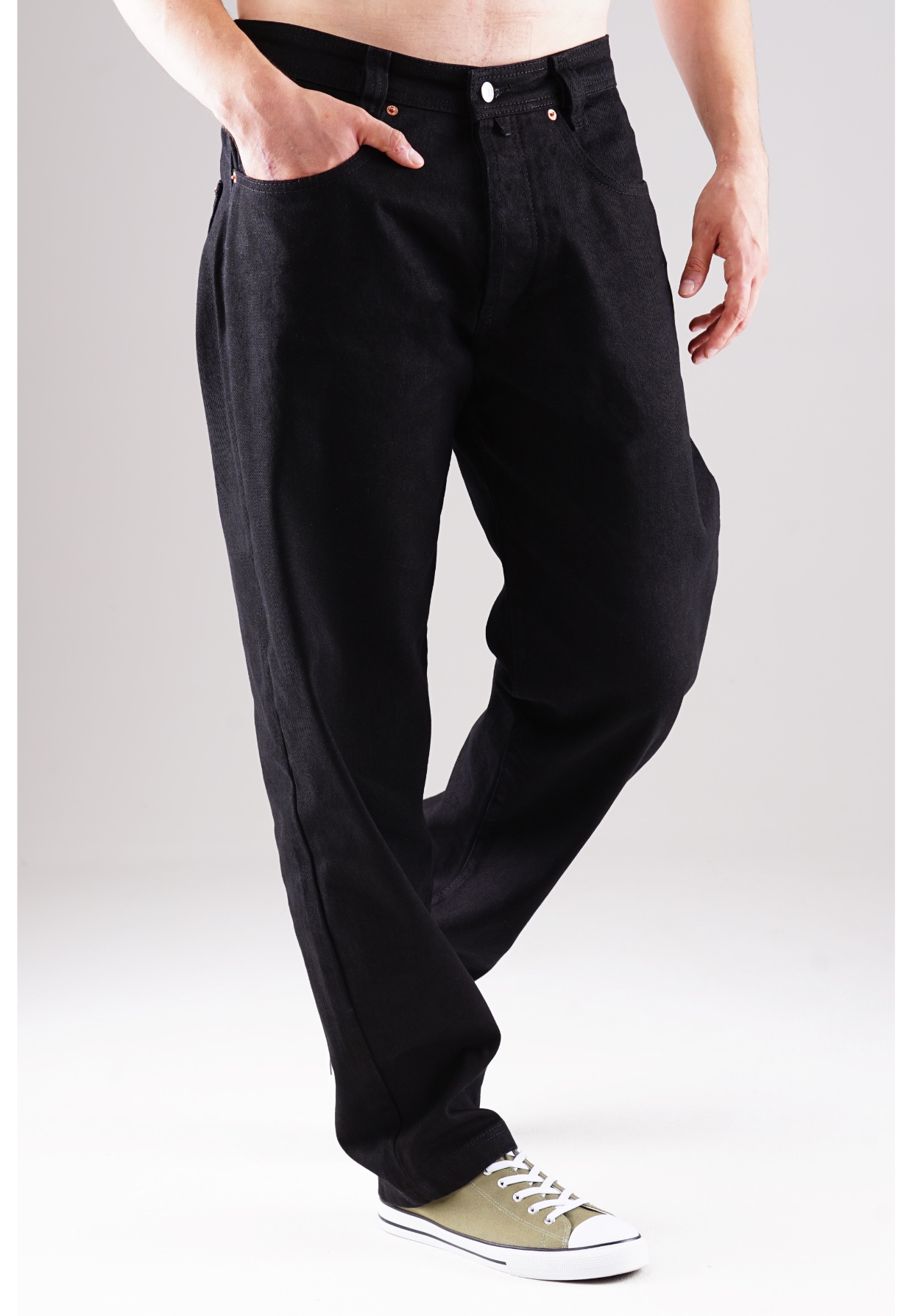 Picaldi Zicco 472 Black Herrenjeans – Relaxed-Karottenschnitt in Raw Black W46-L32