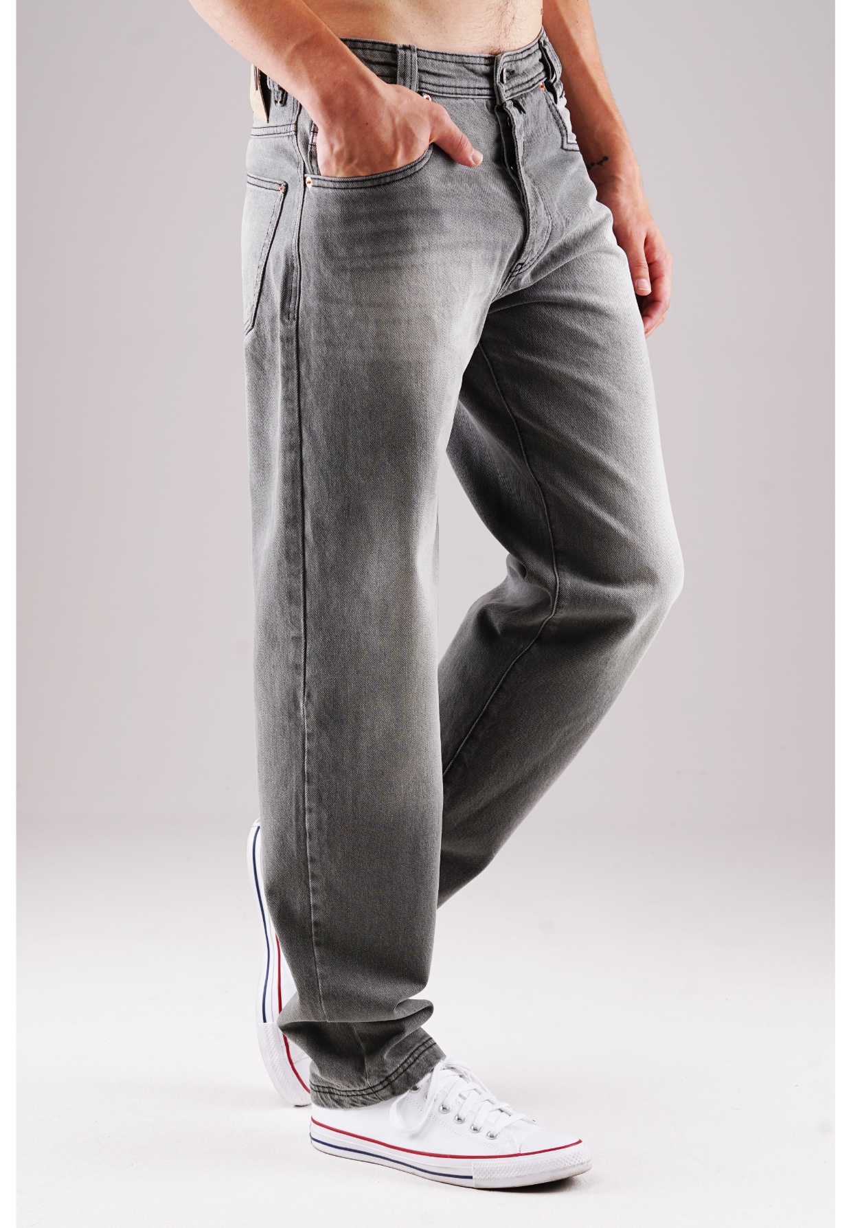 Picaldi Zicco 472 Reyes Herrenjeans - Relaxed-Karottenschnitt in Washed Dark Grey W42-L32