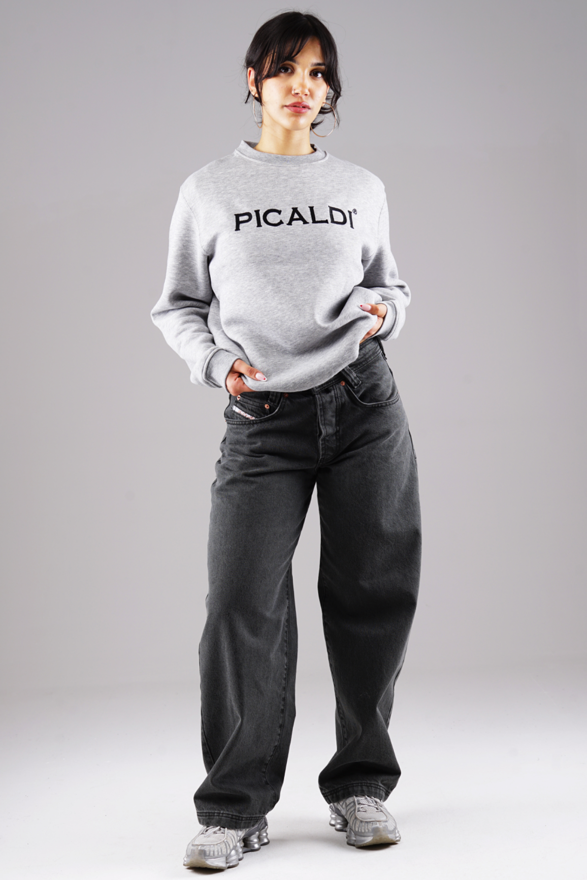 Picaldi Herren Sweatshirt Charlie Grey XXL