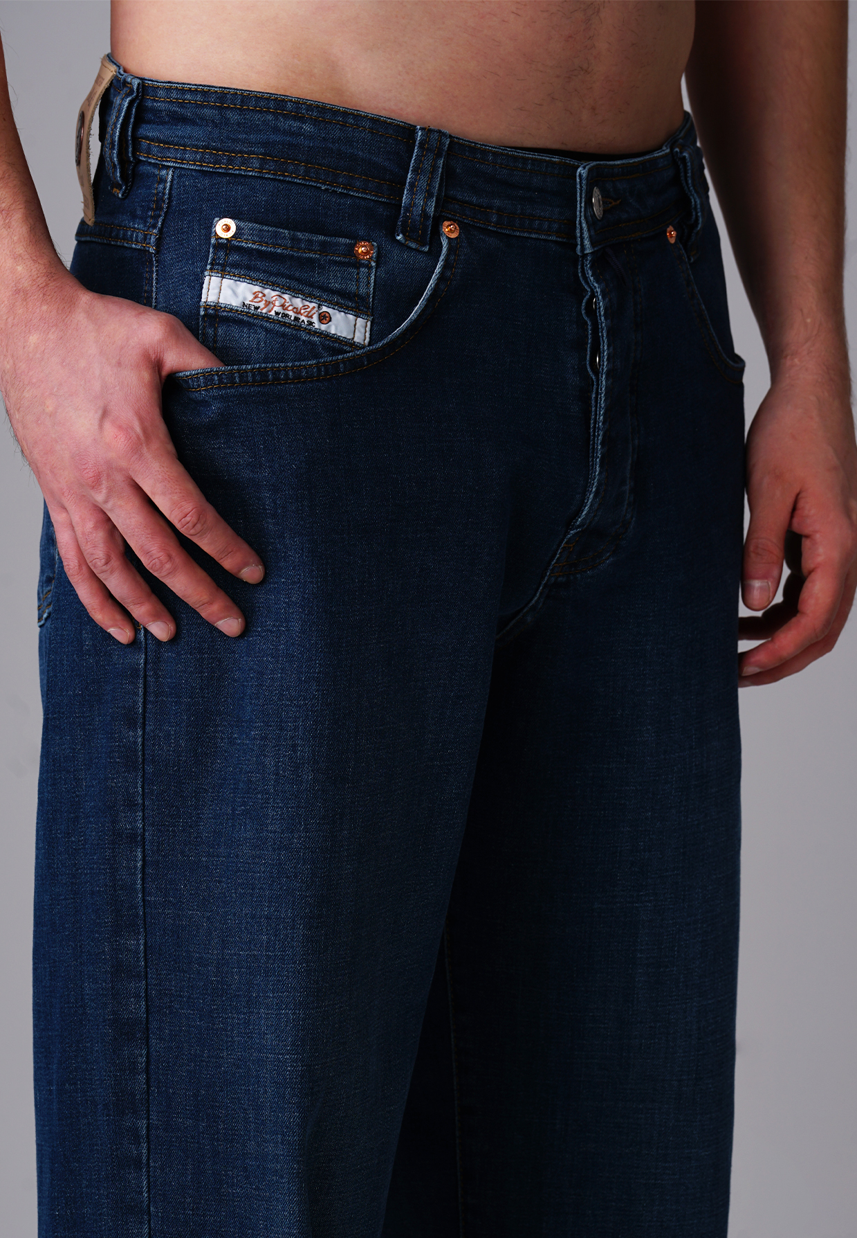 Picaldi Zicco 474 Torzen Herrenjeans - Baggy Fit mit Straight Leg in Urban Indigo Stone