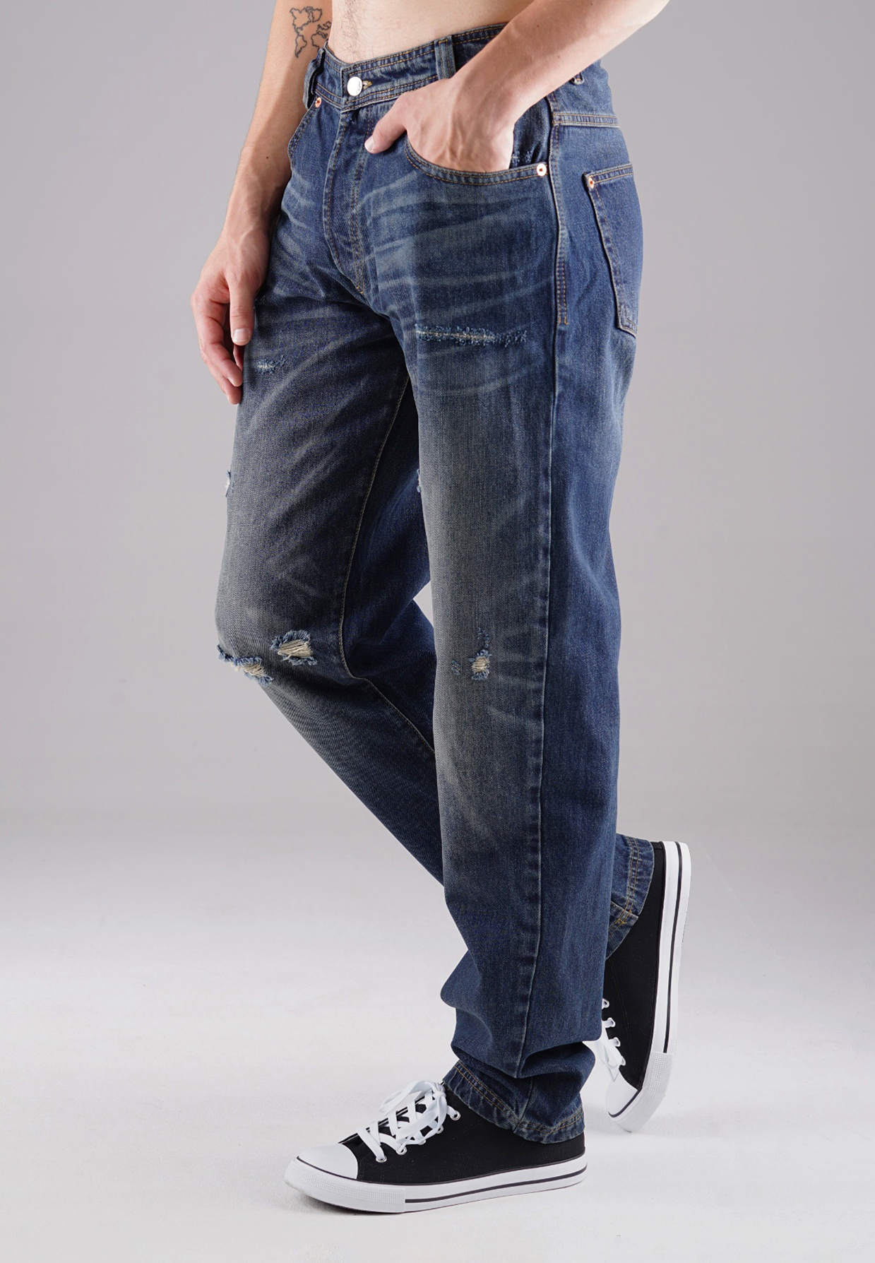Picaldi Herren Jeans Zicco 472 Austin dark blue dark grey washed W28-L30