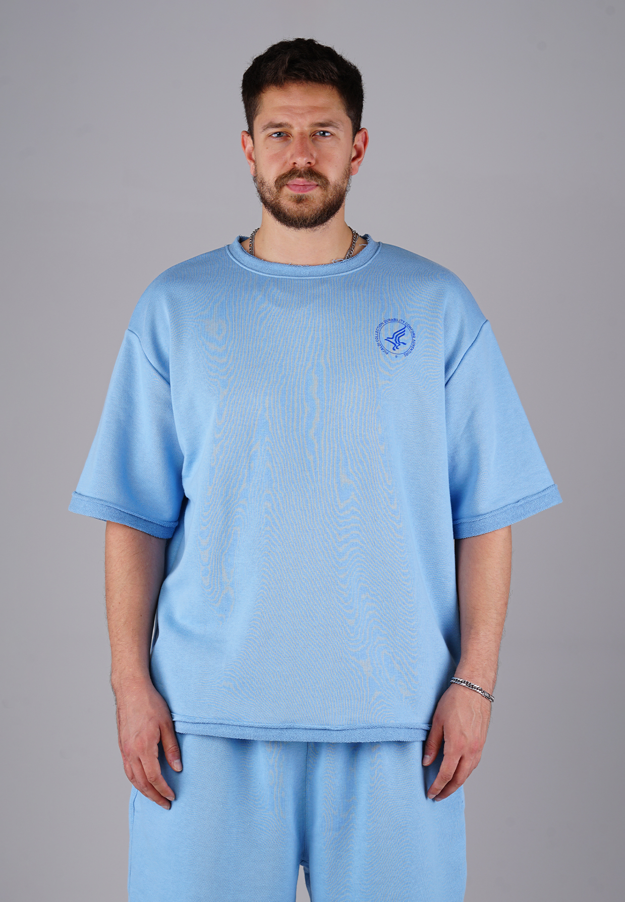 Picaldi DCA Eagle Herren T-Shirt - Oversized in Sky Blue XXL
