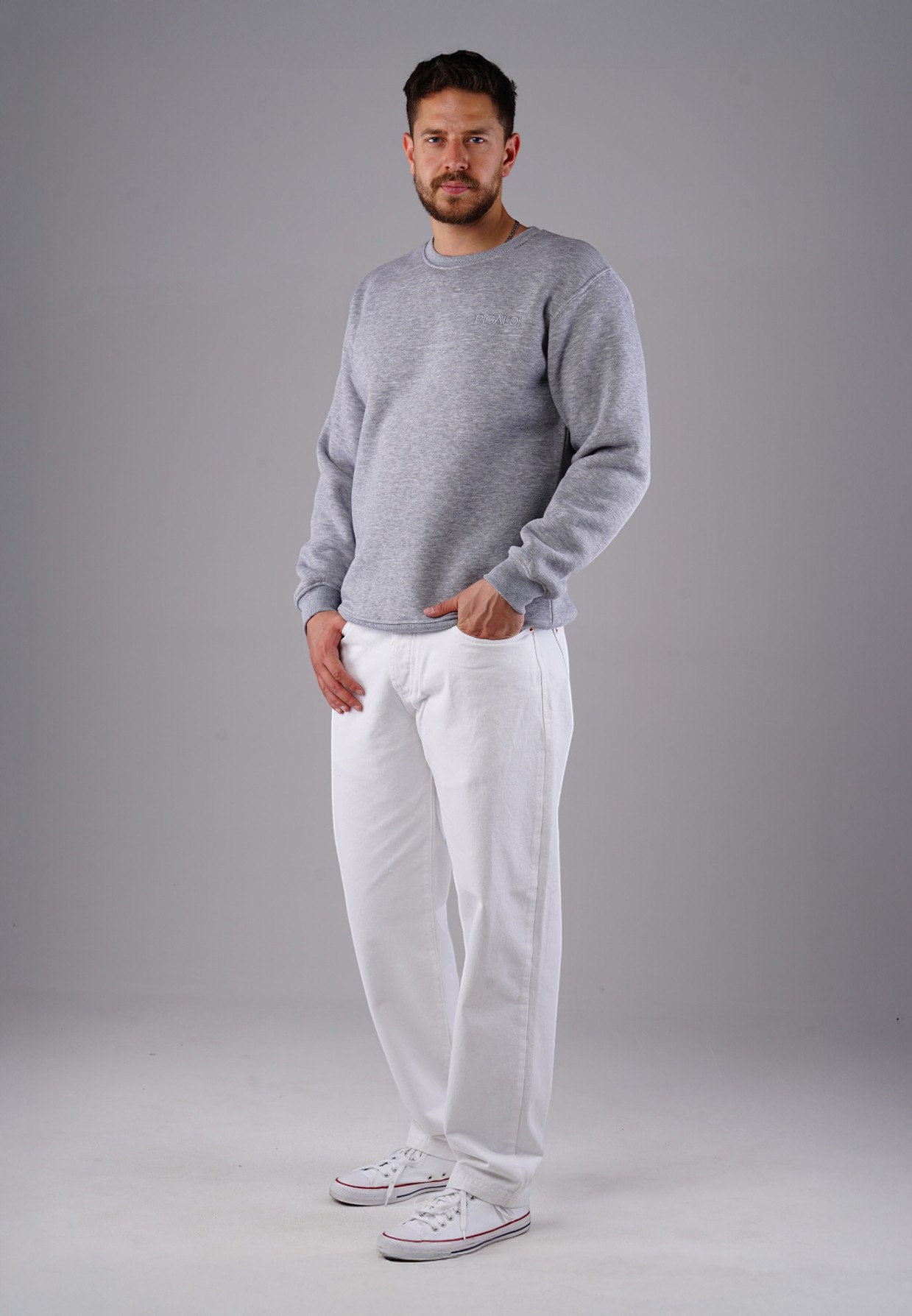 Picaldi Zicco 472 Gabardine Mount - Relaxed Karottenschnitt in Bone White W42-L32