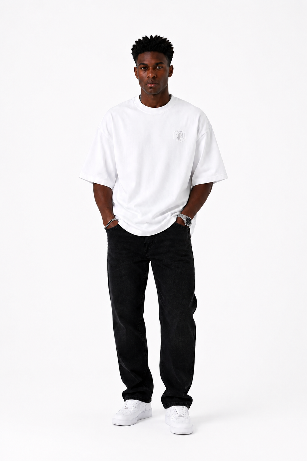 Picaldi Herren T-Shirt Oversize Evident off white