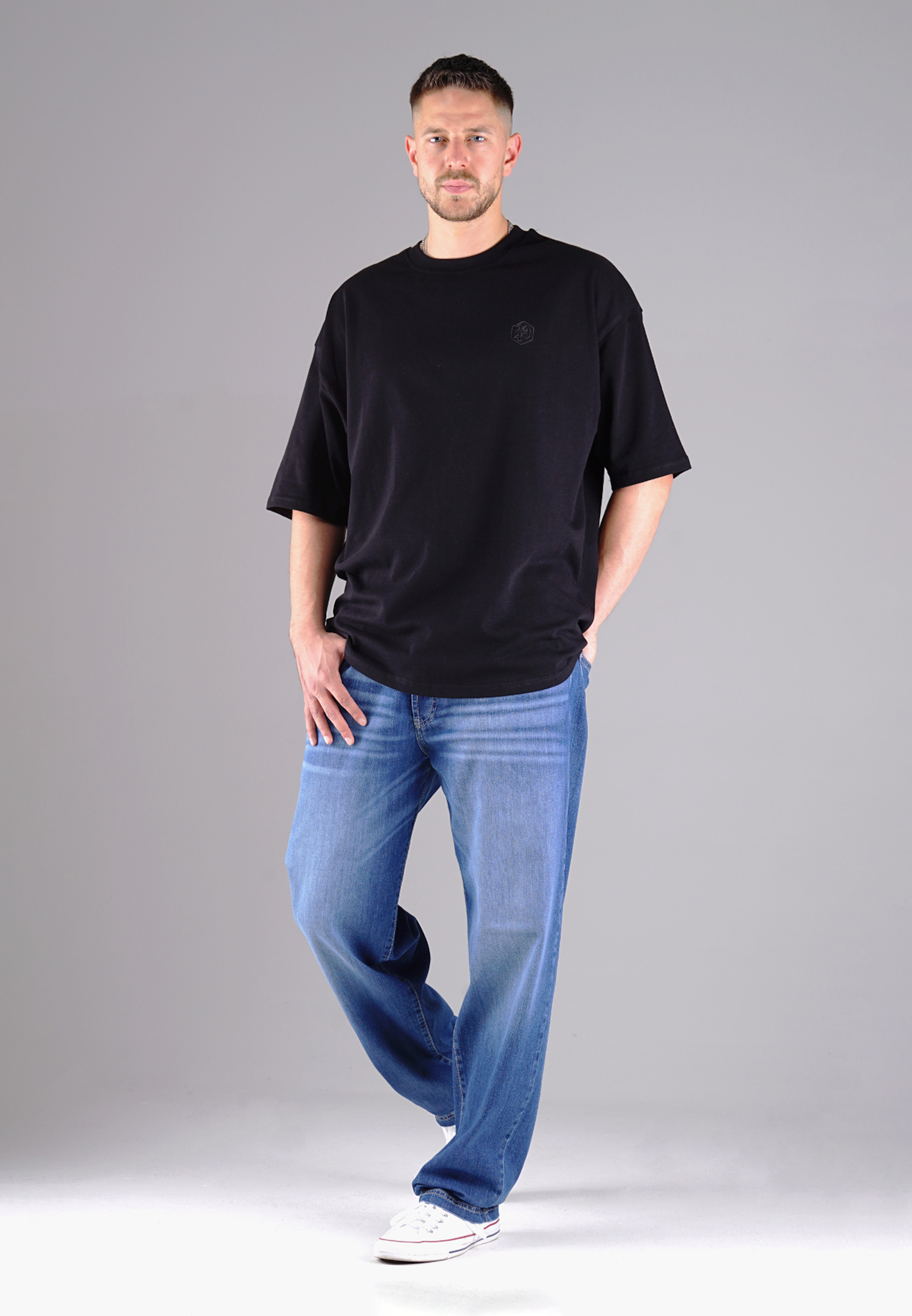 Picaldi Herren T-Shirt Oversize Evident black S