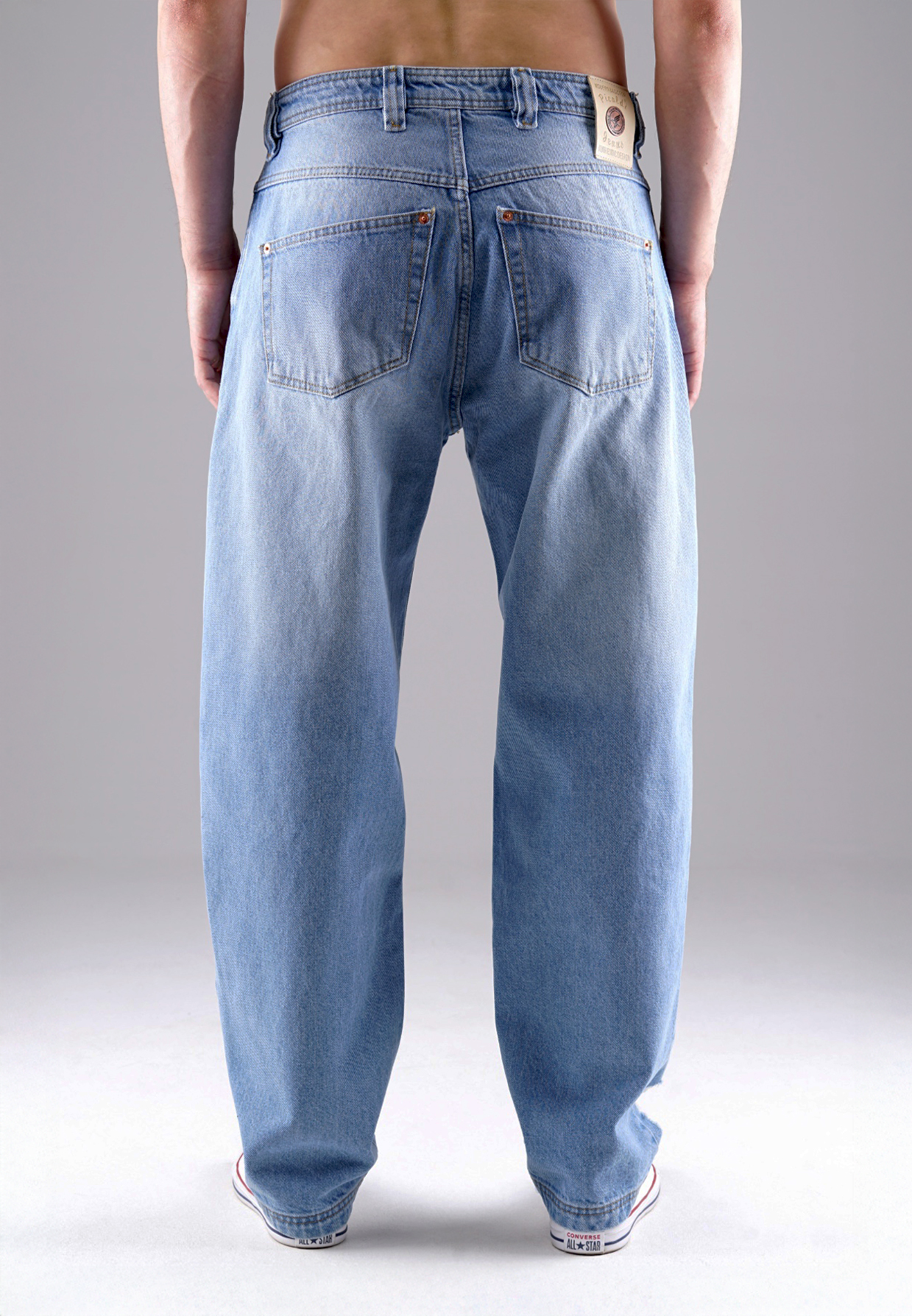 Picaldi Zicco 471 Raze Herren Jeans – Loose Tapered Fit Destroyed Washed Blue