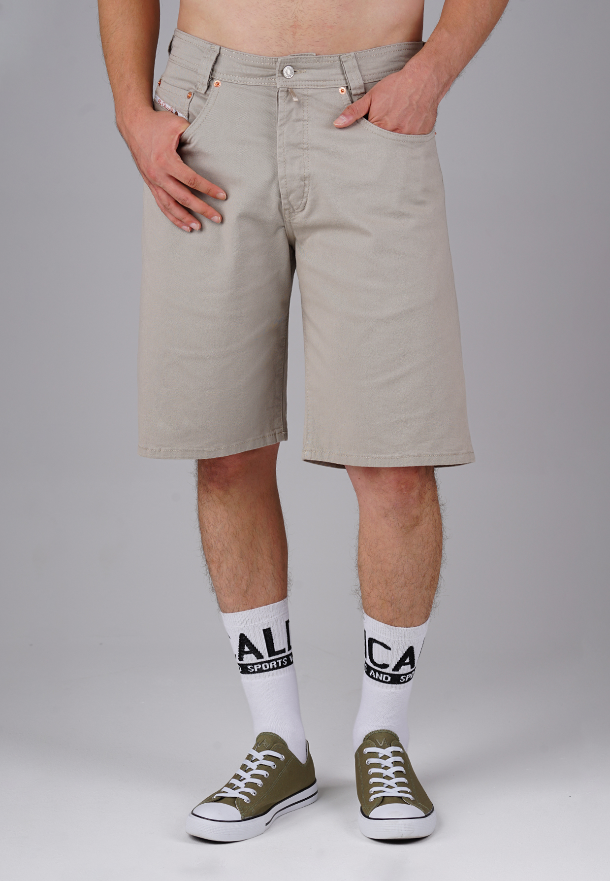 Picaldi Zicco 471 Gabardine Herren Shorts - Relaxed Fit in Desert Sand W40