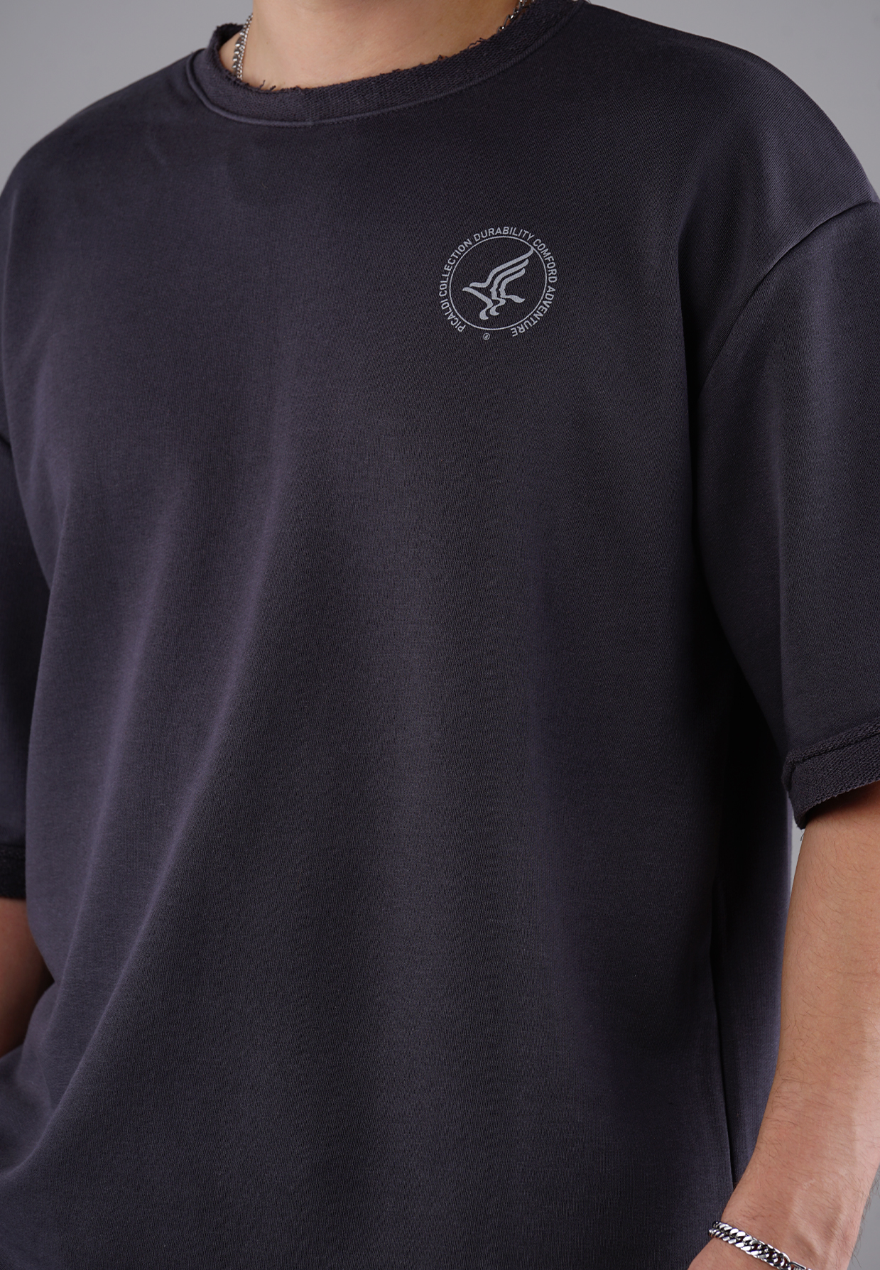 Picaldi DCA Eagle Herren T-Shirt - Oversized in Charchoal XXL