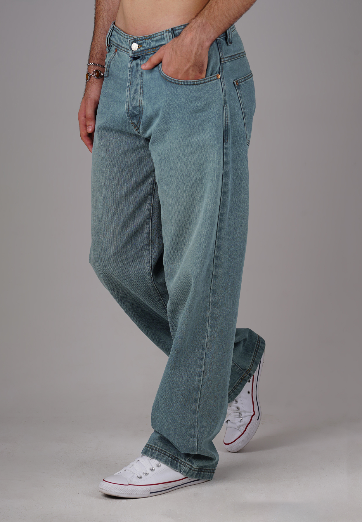 Picaldi Zicco 474 Enemy Herrenjeans - Baggy Fit mit Straight Leg in Washed Greyblue W27-L30