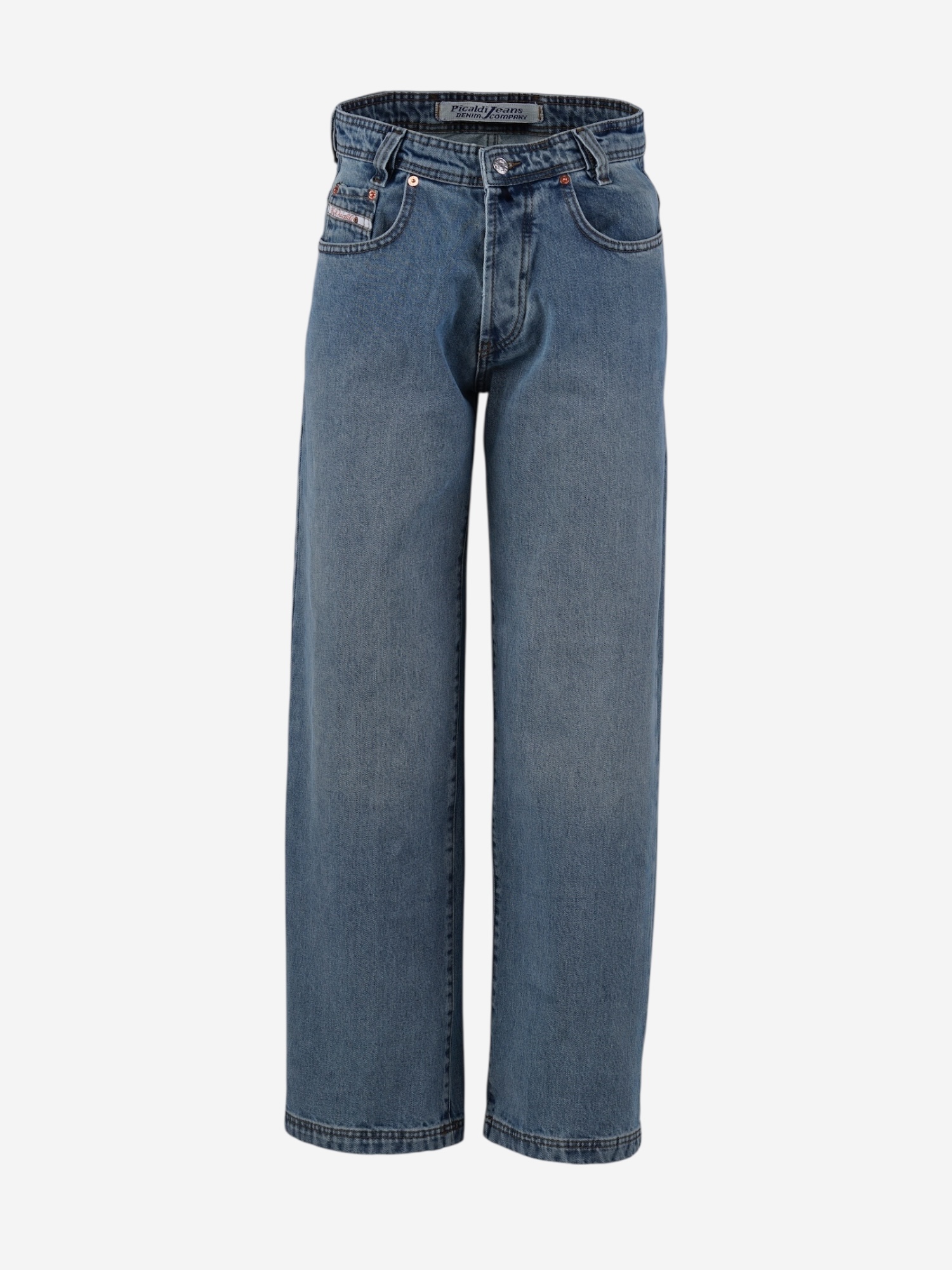 Picaldi Zicco 474 Enemy Herrenjeans - Baggy Fit mit Straight Leg in Washed Greyblue W27-L30