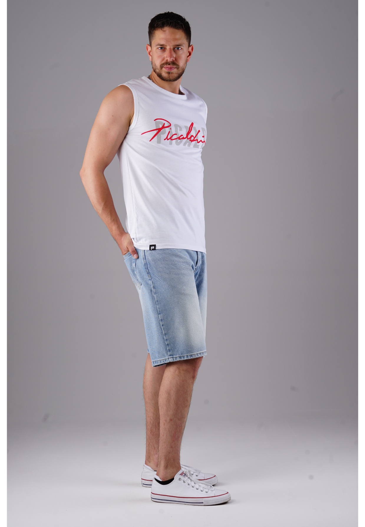Picaldi Zicco 471 Diamond Herren Jeansshorts - Relaxed Fit in Icewashed Sky W40